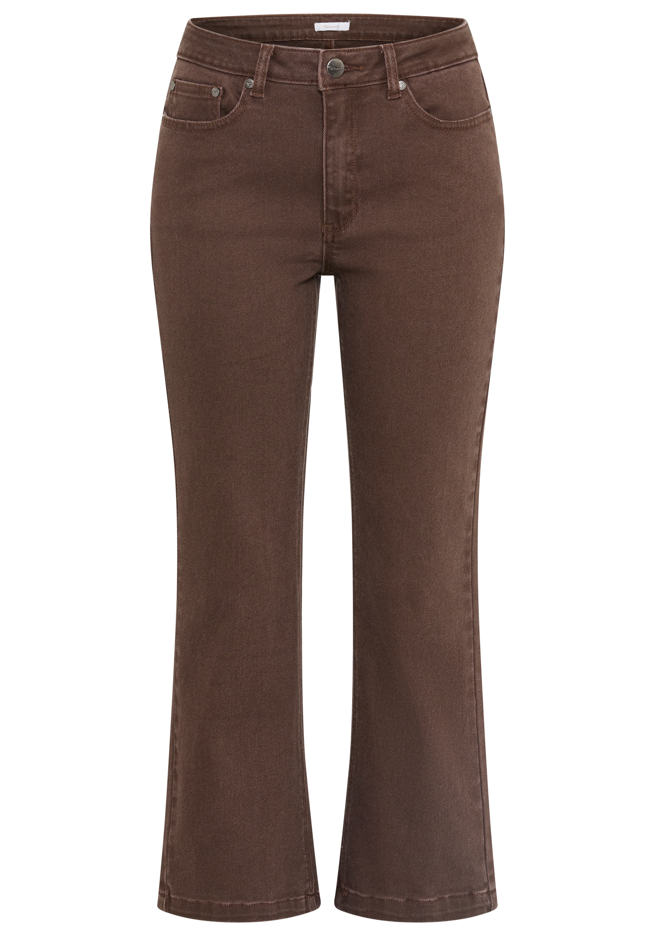 Tamaris Weite Jeans »mit leicht ausgestelltem Bein« mit hoher Leibhöhe im cropped and flared Look