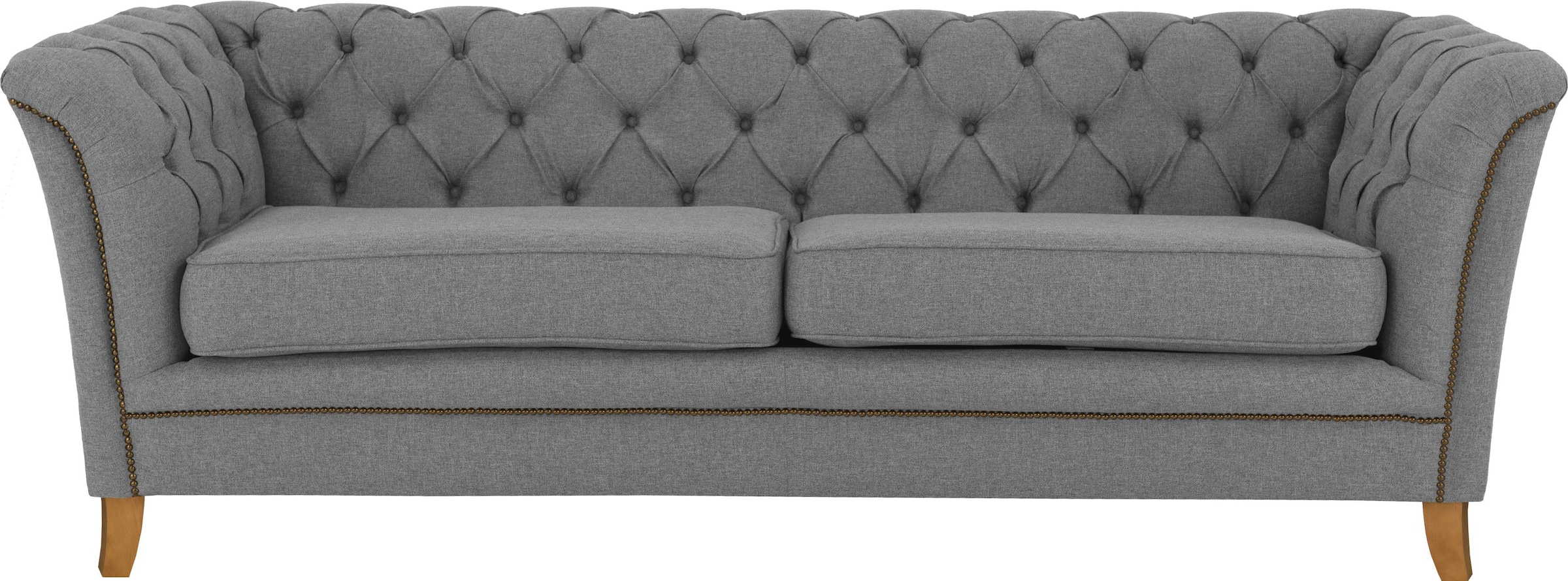 Home affaire 3-Sitzer »Newport« mit Knopfheftung im Rücken, Keder und feinen Armlehnen