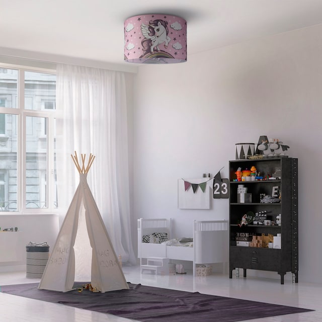 Paco Home Deckenleuchte »Hugo Cosmo 213«, Kinderlampe LED Kinderzimmer  Lampe Mit Einhorn, E27 online kaufen | mit 3 Jahren XXL Garantie