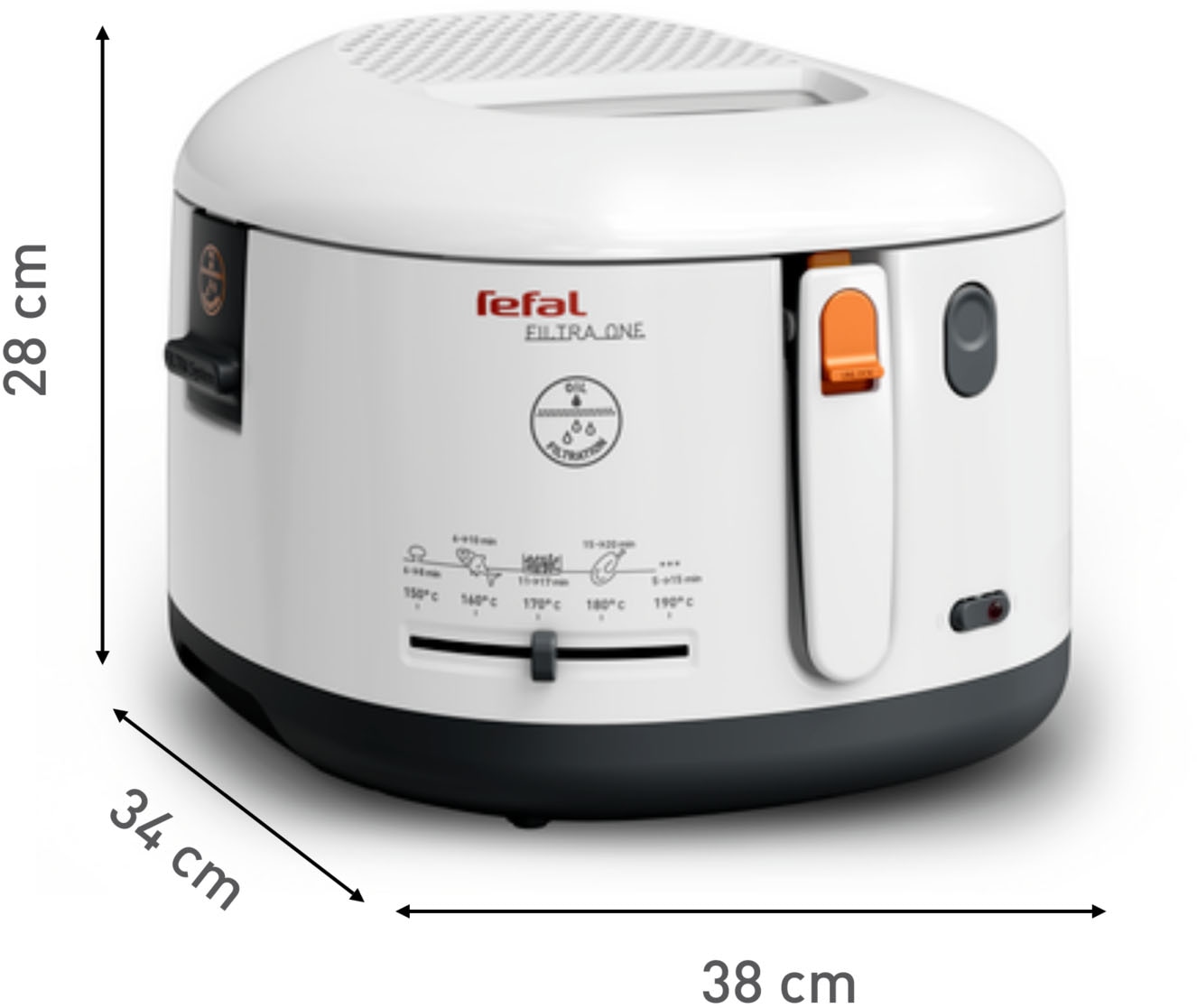 Tefal Fritteuse »One Filtra« 1900 W 1,2 Kg, Auffangsieb für Frittierreste, spülmaschinenfest, FF1631