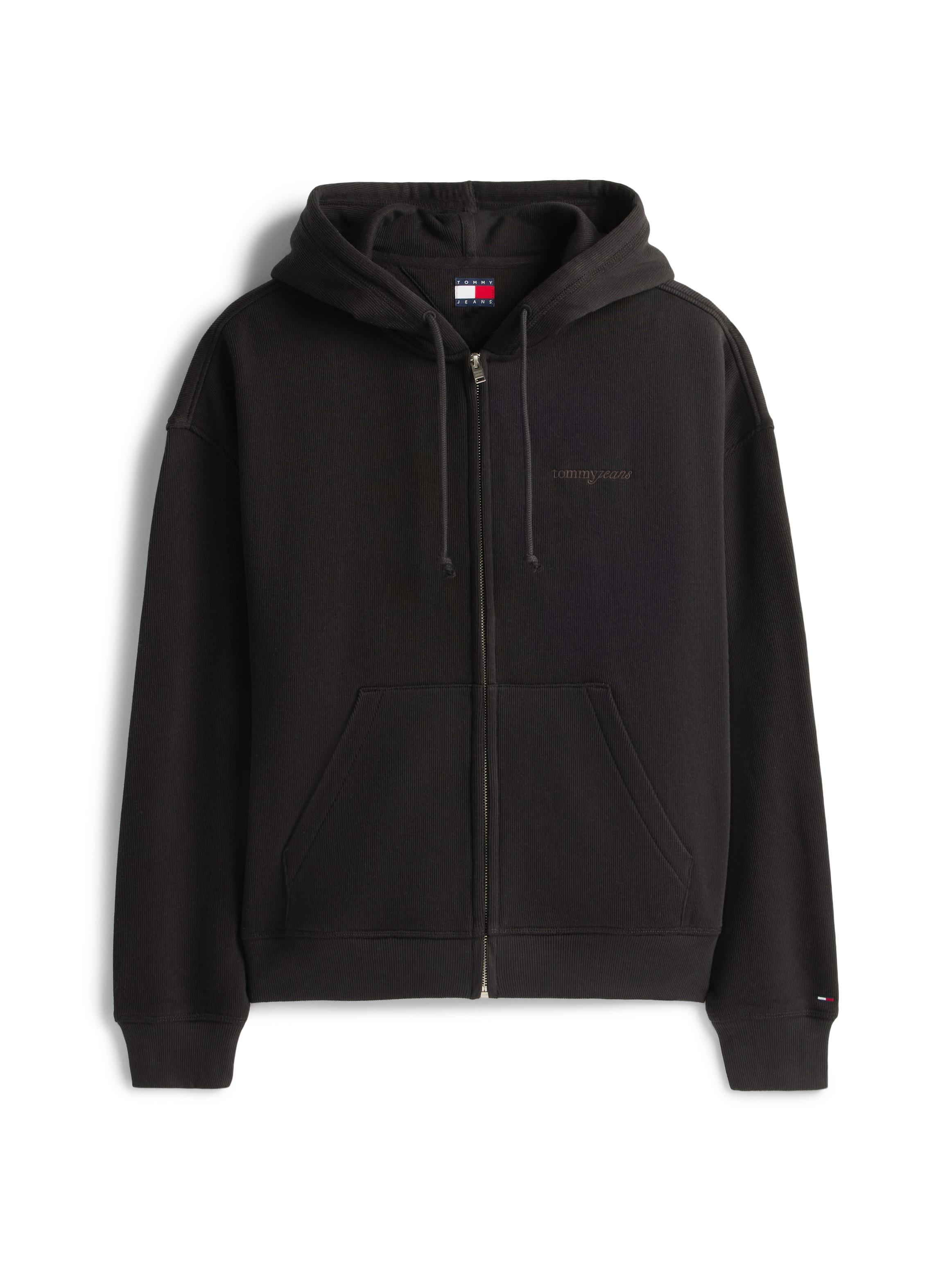 Tommy Jeans Kapuzensweatjacke »TJM 90S SCRIPT RIB FLEECE«