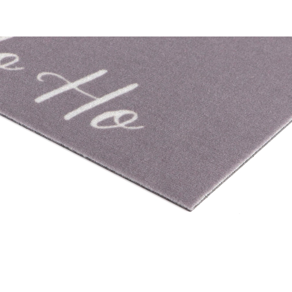 Primaflor-Ideen in Textil Fußmatte »VELVET - HOHOHO«, rechteckig, Schmutzfangmatte, Weihnachten, mit Spruch, waschbar, rutschhemmend