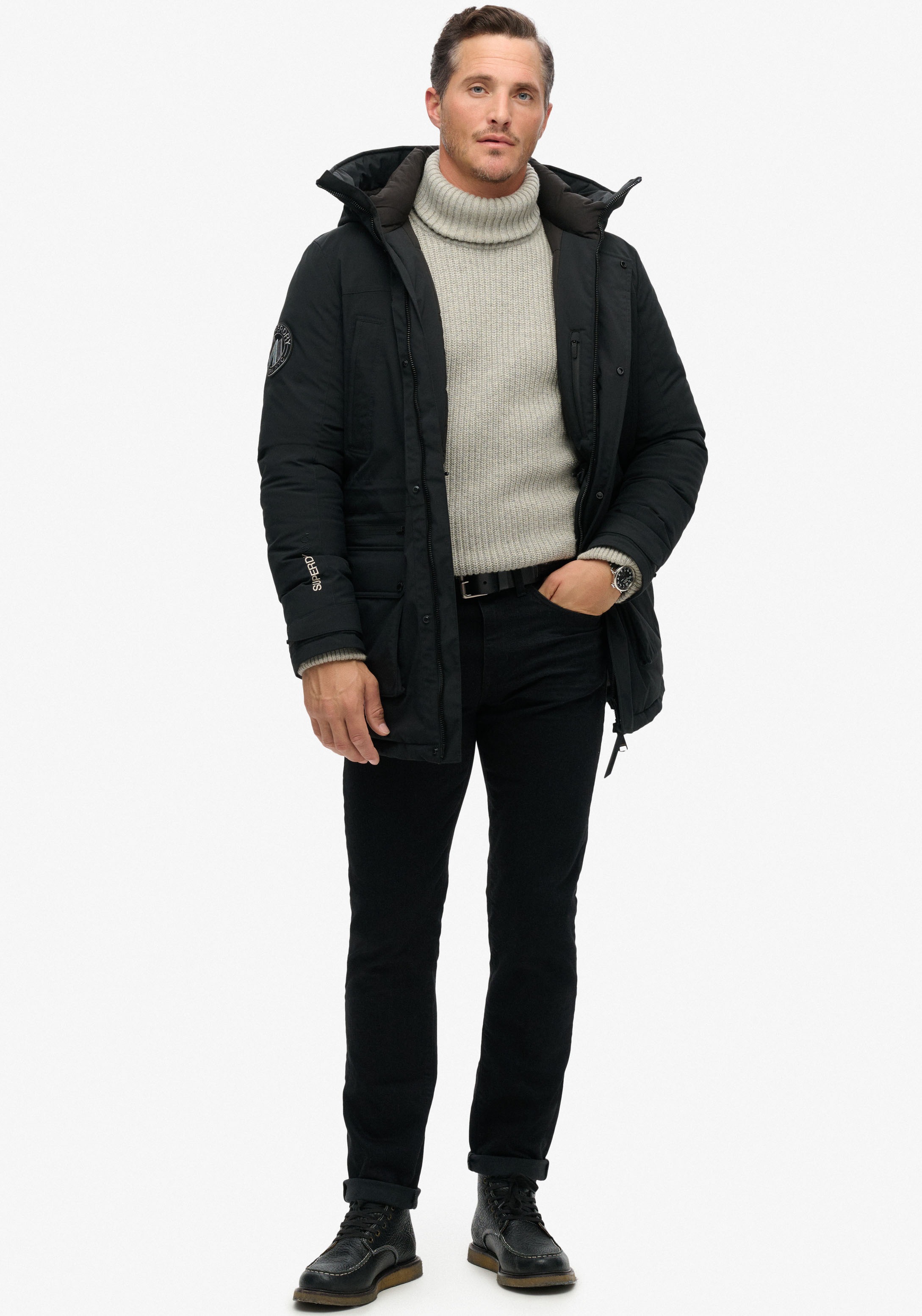 Superdry Steppjacke »City Padded Parka Jacket«, mit Kapuze