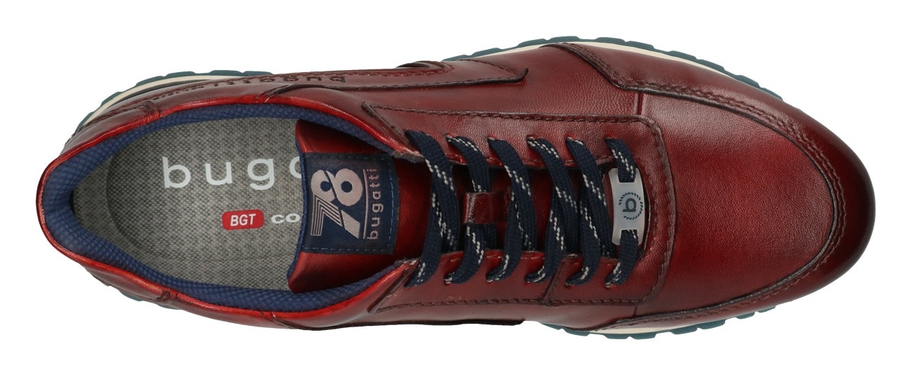 bugatti Sneaker  mit seitlichem Logoprägung, Freizeitschuh, Halbschuh, Schnürschuh