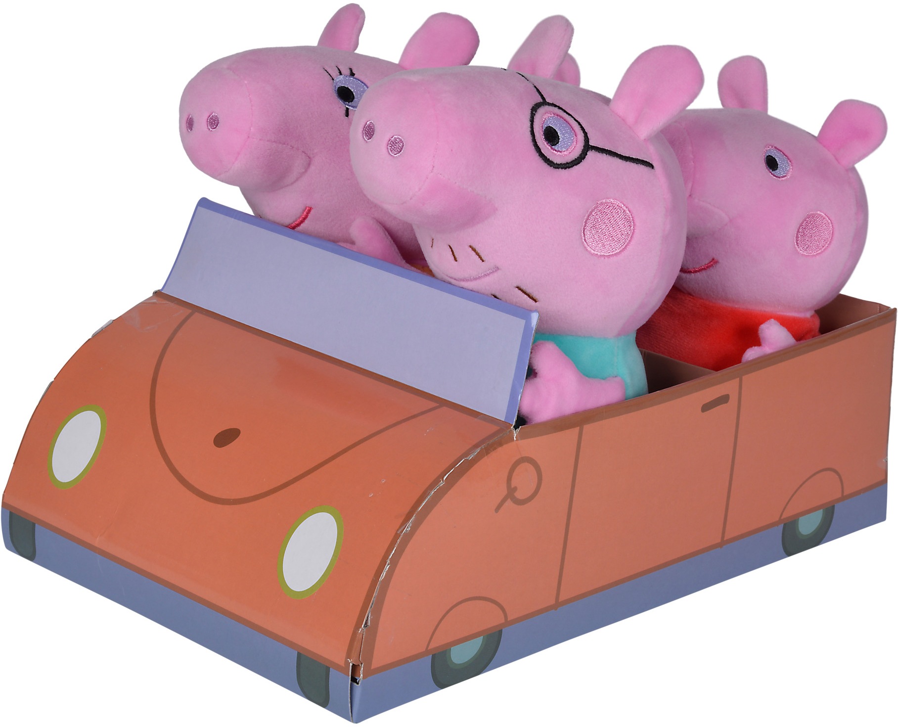 SIMBA Kuscheltier »Peppa Pig, Familie im Auto«, (Set, 4 St.) bei