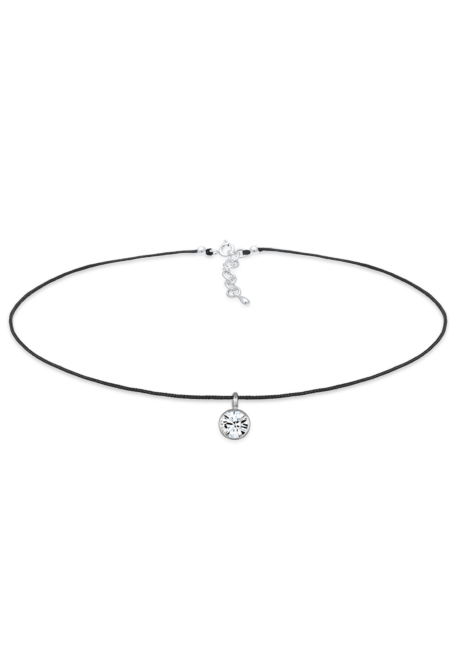 Elli Choker »Halskette Basic Choker 925 Silber, mit Kristallen von Swarovski®«