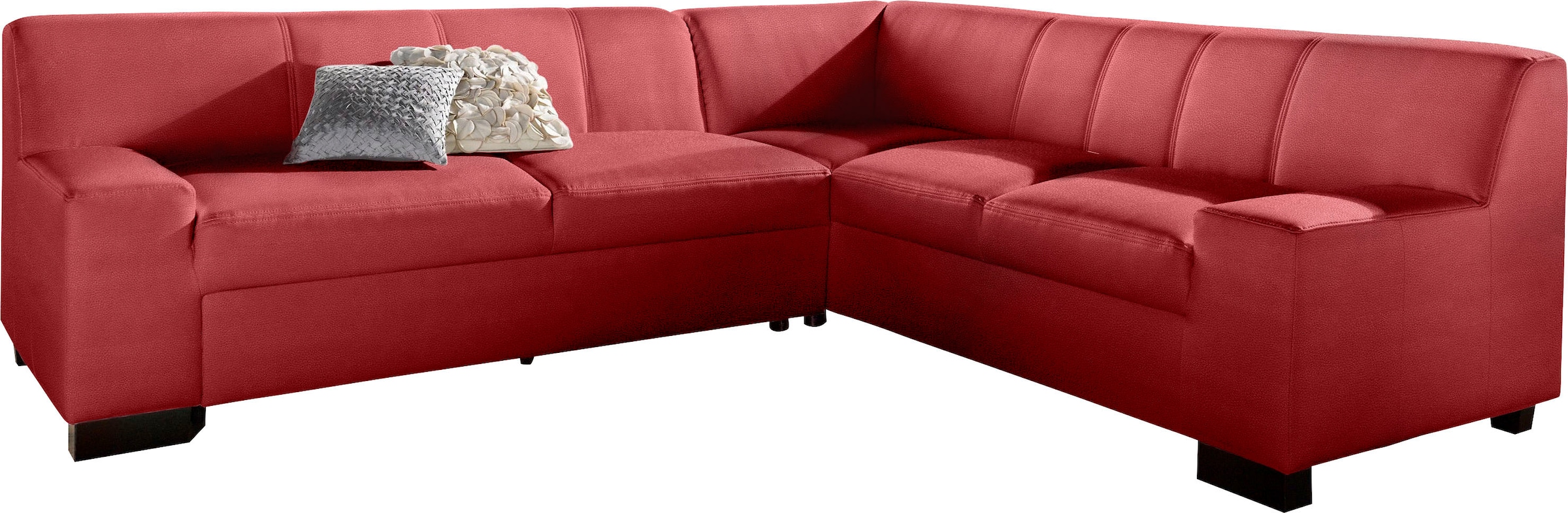 DOMO collection Ecksofa »Norma Top, elegant und modern, flache Armlehnen, L-Form«, wahlweise mit Bettfunktion