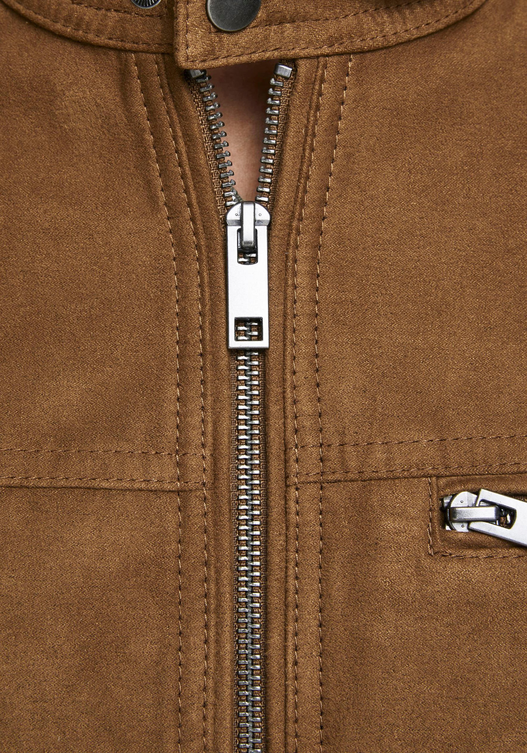 Jack & Jones Bikerjacke »ROCKY JACKET«, ohne Kapuze