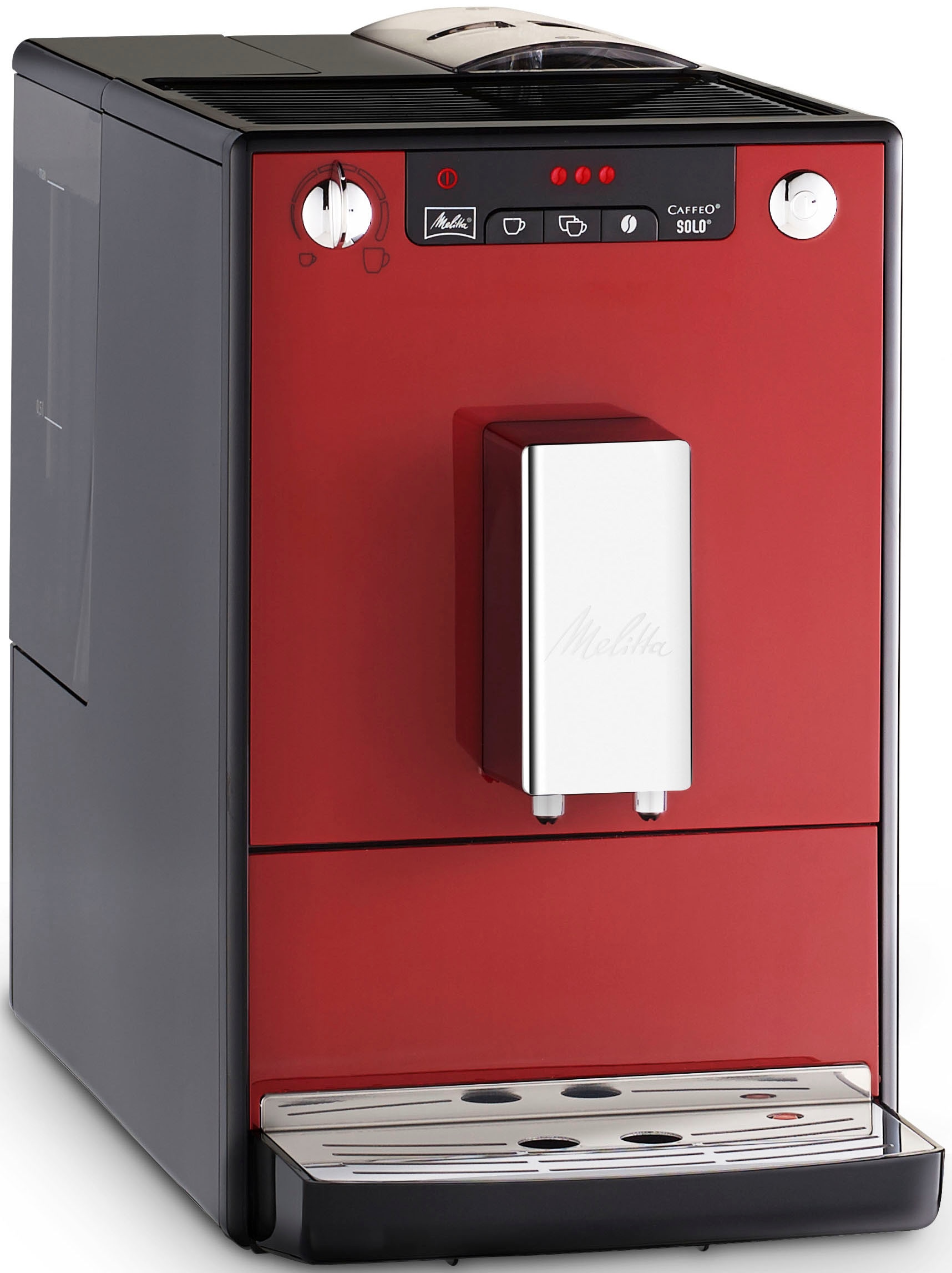 Melitta Kaffeevollautomat »Solo® E950-204, Café XXL 20cm mit chili-red«, crème Espresso, Perfekt breit nur für 3 Garantie Jahren 