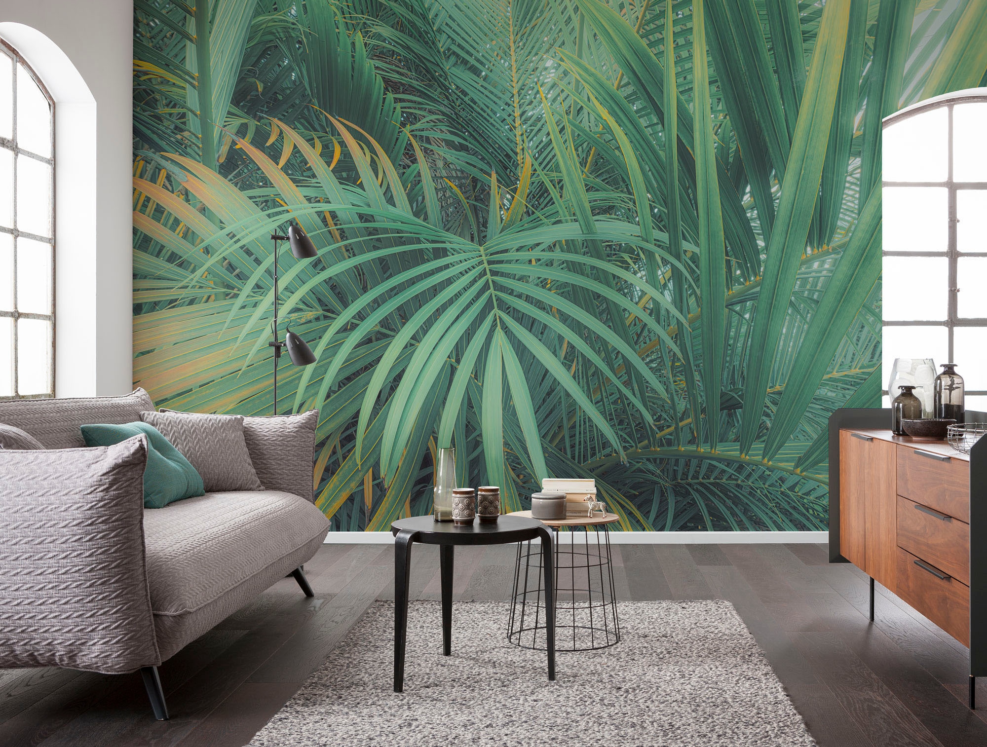 Komar Fototapete »Digitaldruck Vlies -  Foggy Fern - Größe 400 x 250 cm« bedruckt glatt Wohnzimmer, Schlafzimmer