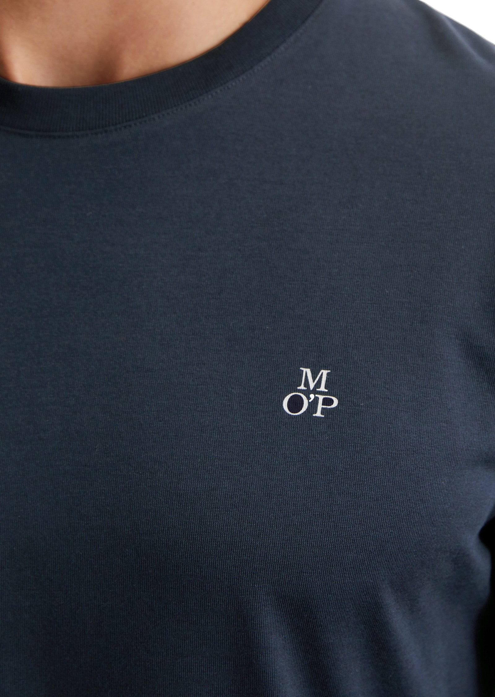 Marc O'Polo T-Shirt Logo-T-Shirt aus Bio-Baumwolle