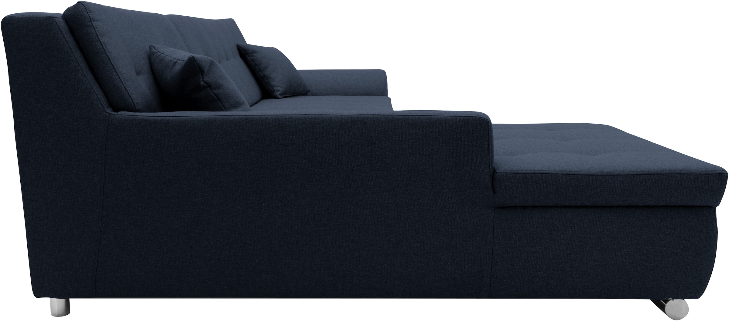 OTTO home Ecksofa »Tornby 268 x 178 cm, mit Steppungen, modern & stabil« L-Form, aus pflegeleichtem, weichem Luxus-Microfaser