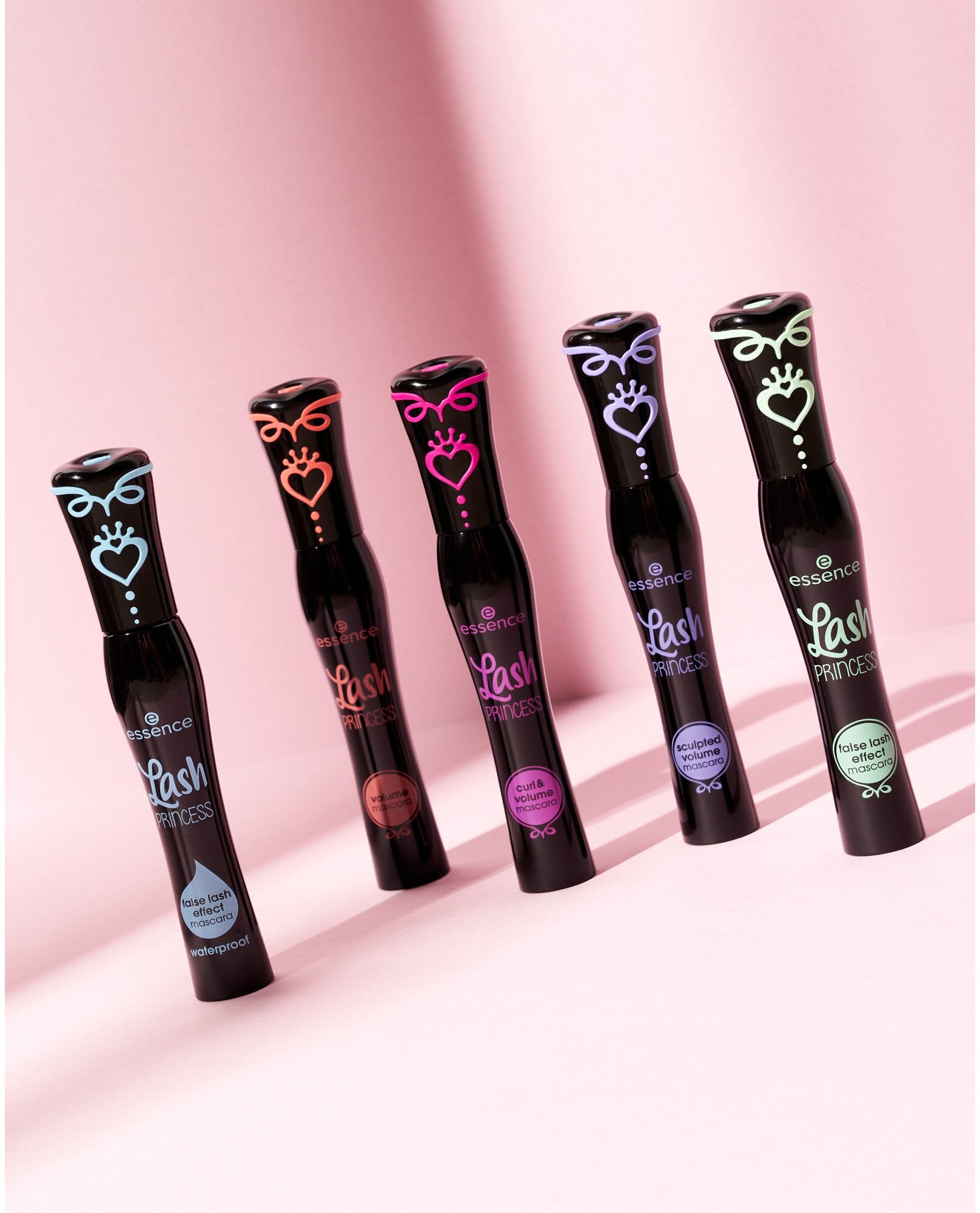 Essence Mascara »Lash PRINCESS volume«, (Set, 3 tlg.), mit speziell geformter Kobra-Bürste
