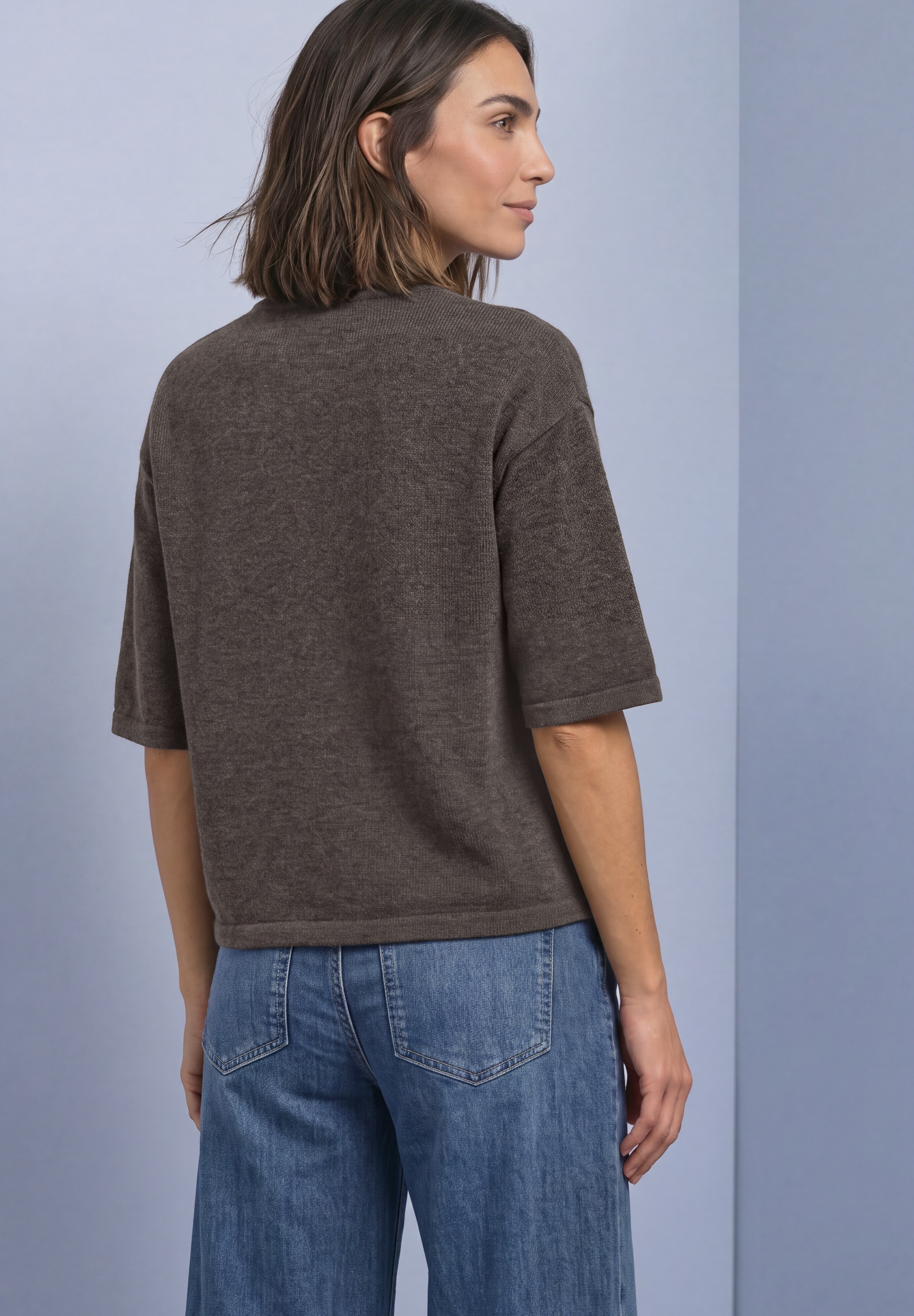 STREET ONE Strickpullover 3/4-Arm Pullover mit Rundhals