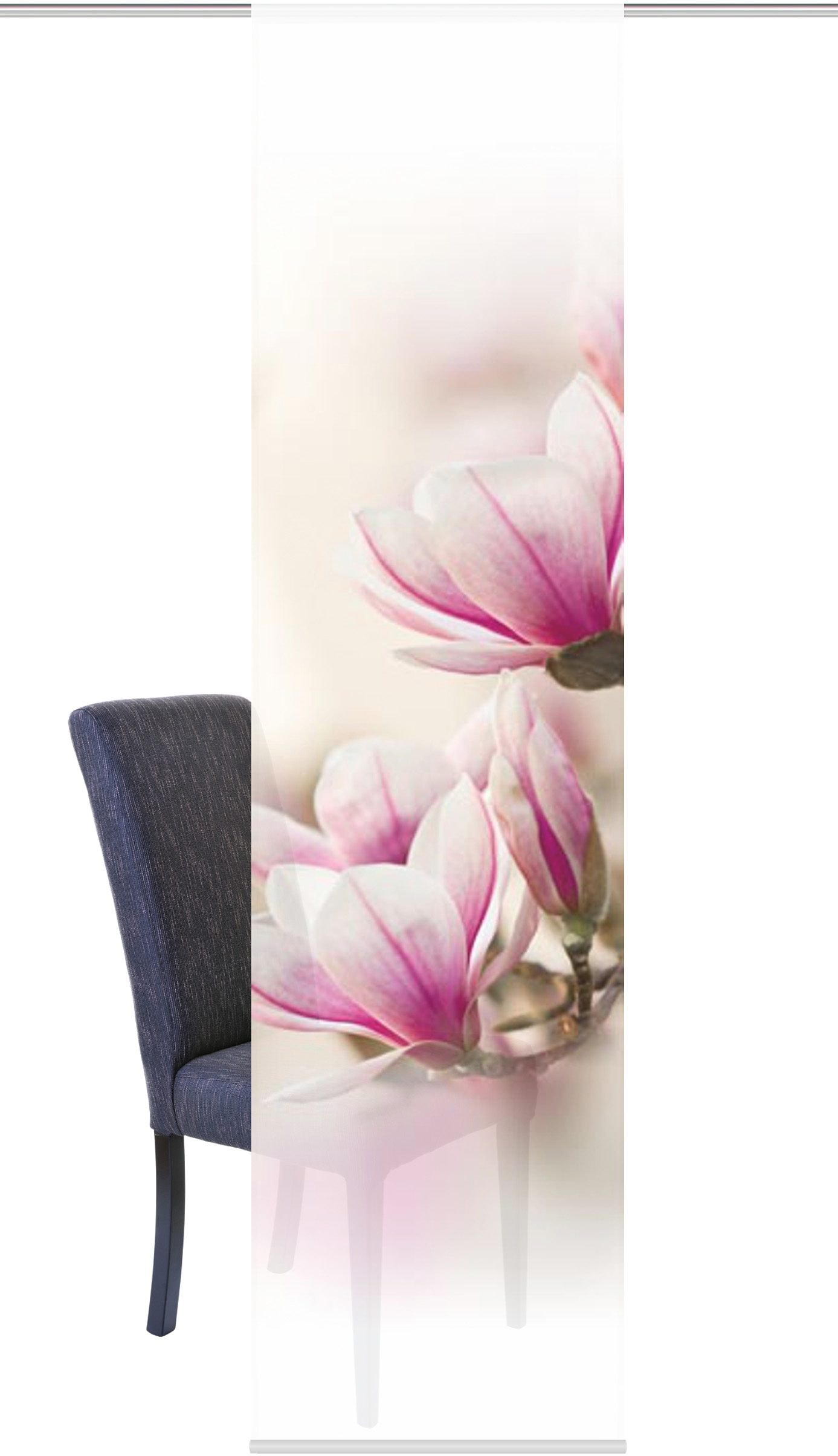 HOME WOHNIDEEN Schiebegardine »MAGNONE« Klettband 1 Stk. tlg. HxB: 245x60, inkl. Befestigungszubehör