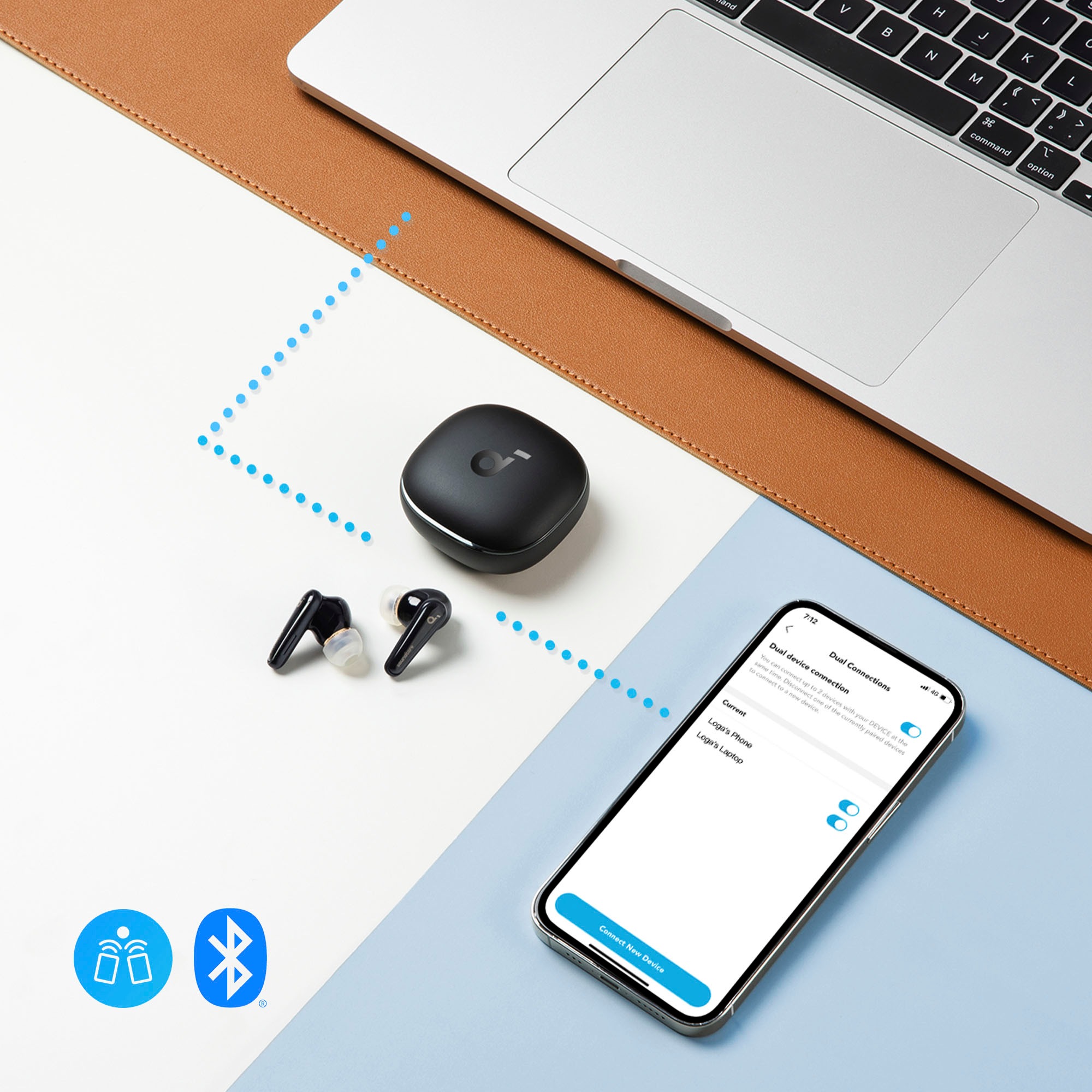 Active -Hi-Res-Multi-Point-Verbindung-Transparenzmodus-kompatibel Bluetooth, »Soundcore Liberty In-Ear-Kopfhörer Noise Anker Siri 4«, Cancelling mit bei (ANC)-Freisprechfunktion