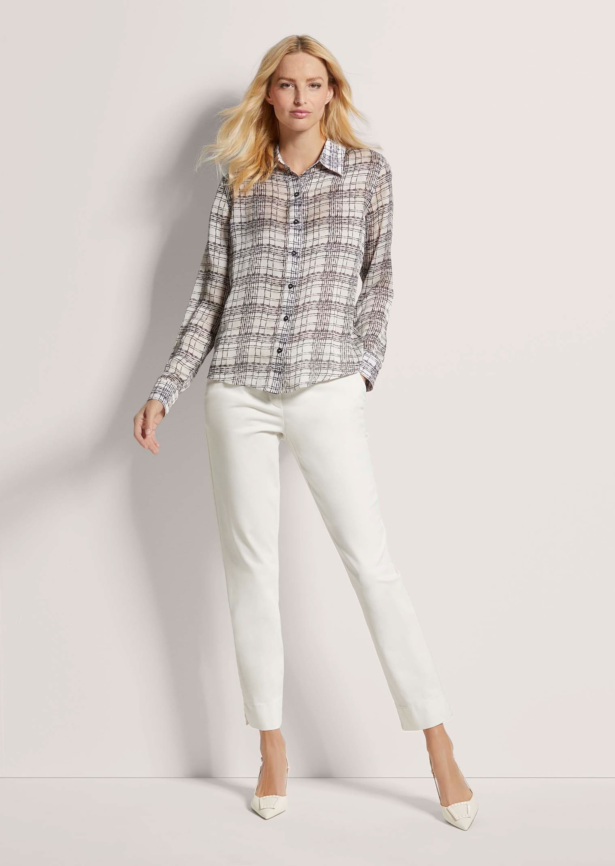 MADELEINE Hemdbluse »Bluse Hemdbluse mit Unikat-Print«