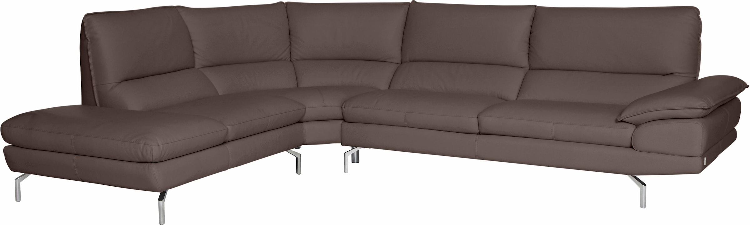 CALIA ITALIA Ecksofa »Dave, italienisches Designsofa L-Form, erstklassiger Sitzkomfort«, Ottomane wahlweise links oder rechts, in zwei tollen Lederqualitäten