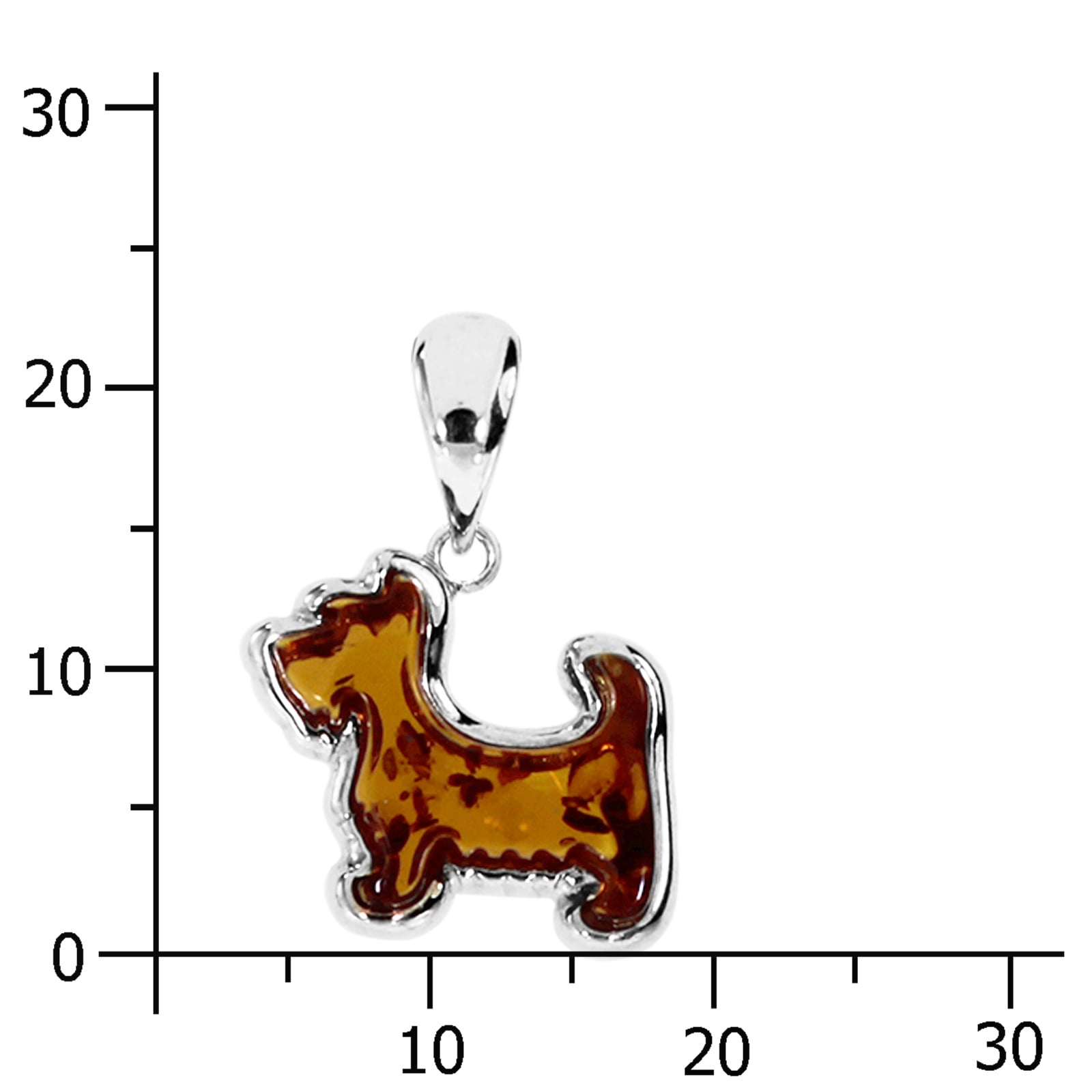 OSTSEE-SCHMUCK Kettenanhänger »- Hund - Silber 925/000 - Bernstein«