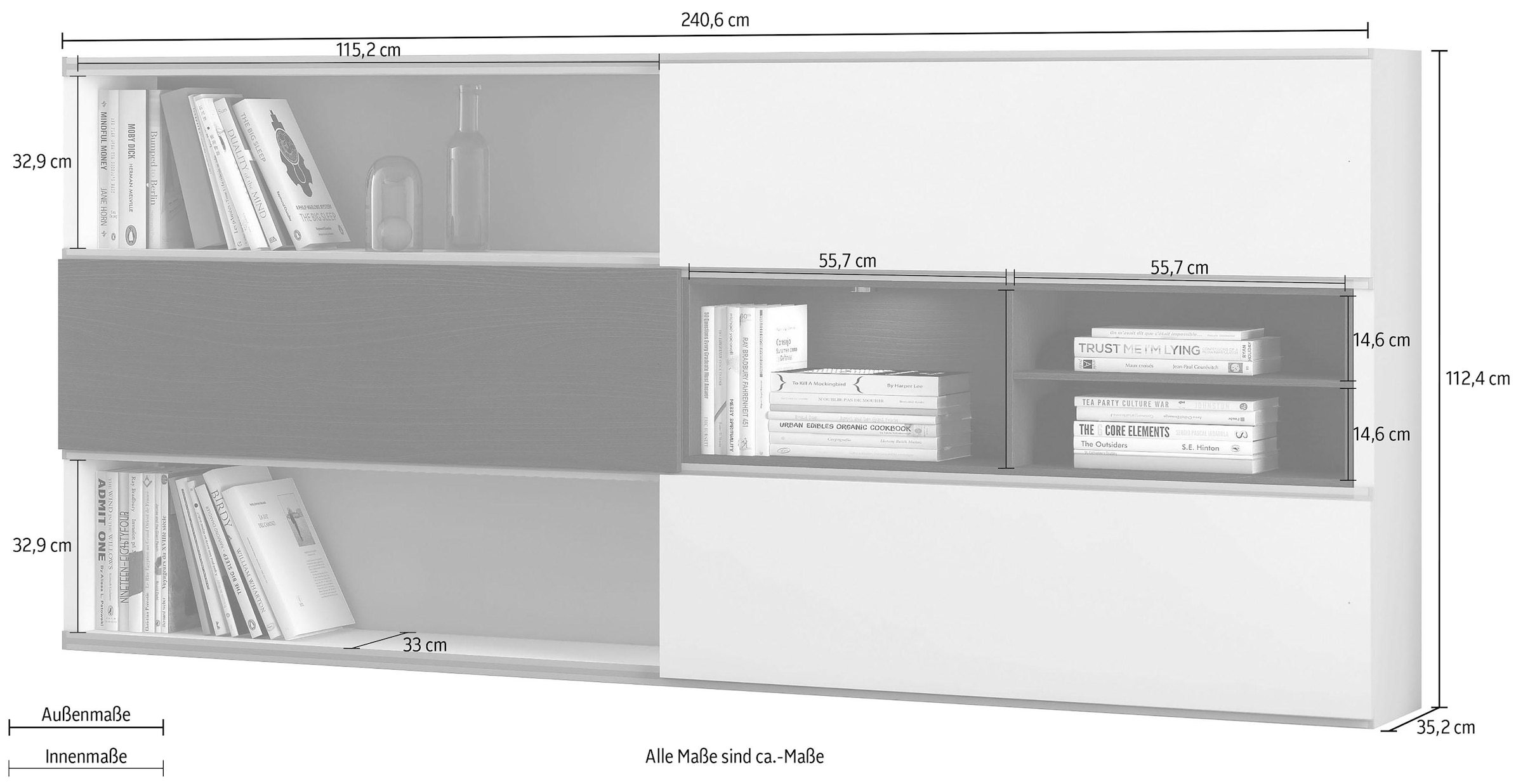 fif möbel Sideboard »TORO 410«, Breite 240,6 cm