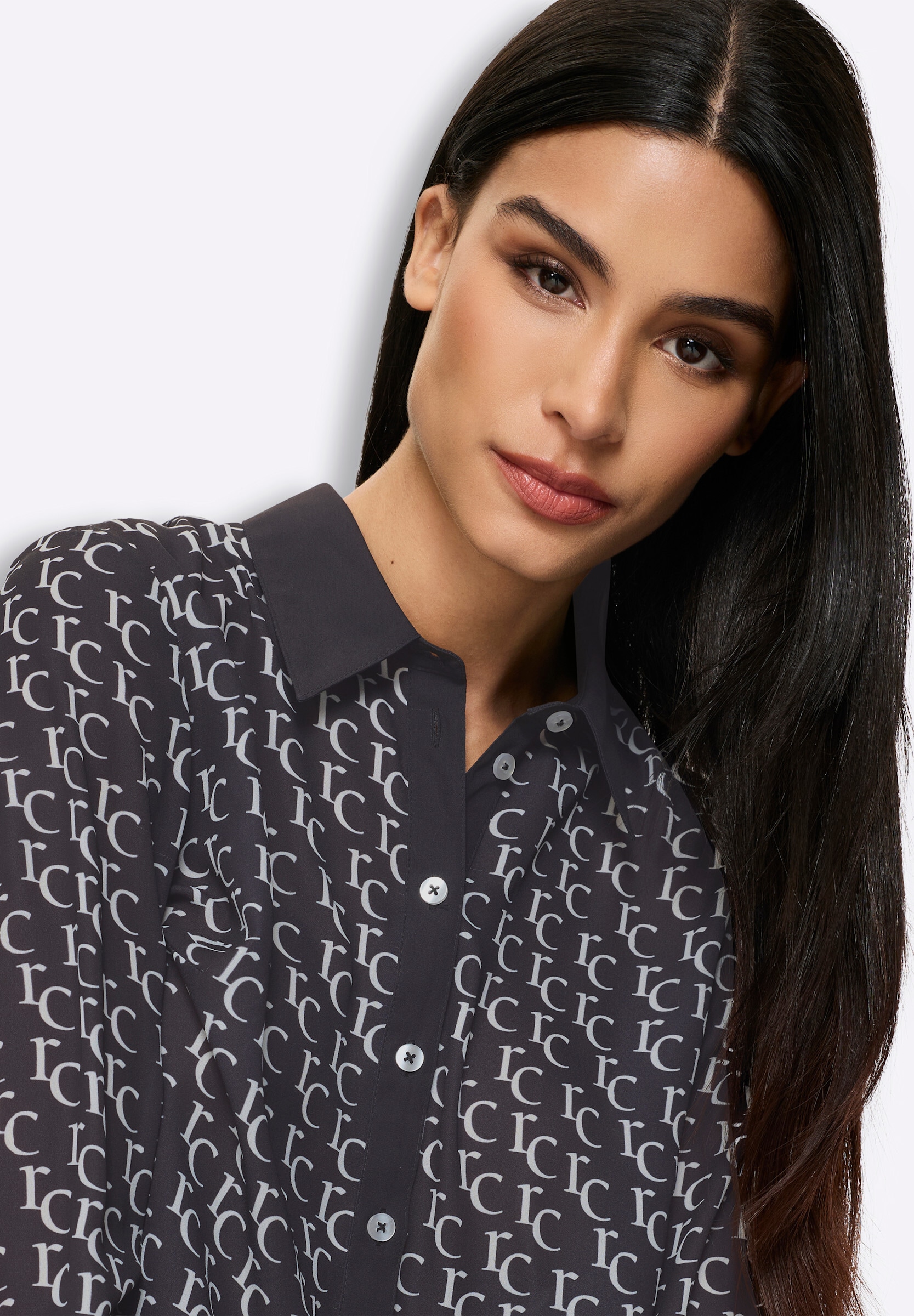 heine Hemdbluse »Druck-Bluse Hemdbluse in Crêpe-Qualität«