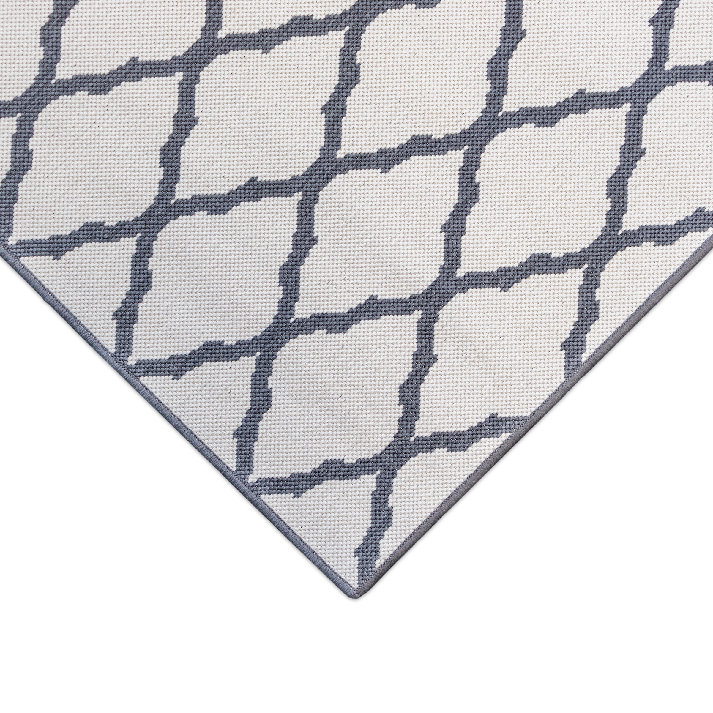 Primaflor-Ideen in Textil Teppich »Outdoorteppich REVERSO - Round Rhombus«, rechteckig, 5 mm Höhe, Wendeteppich, Rauten Design, In- und Outdoor geeignet, wasserfest
