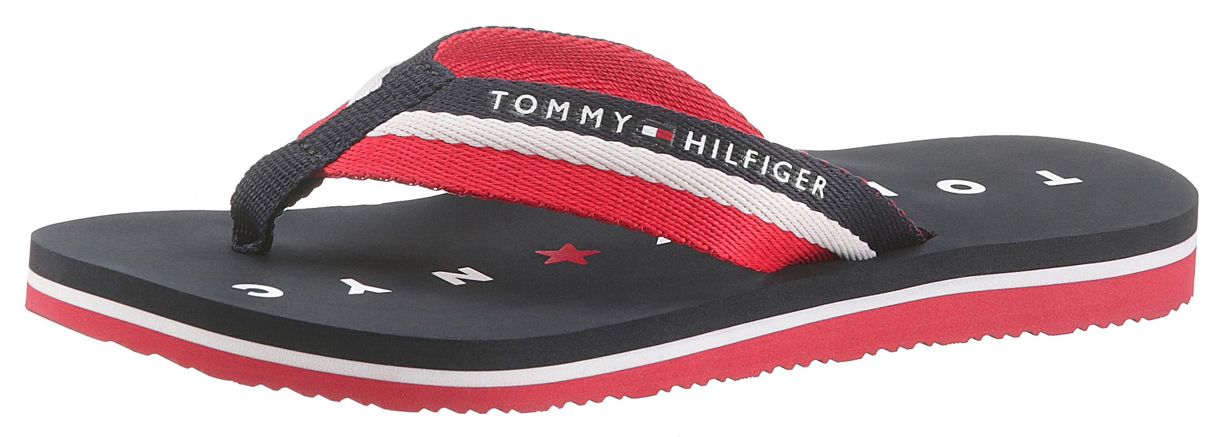 Zehentrenner »TOMMY LOVES NY BEACH SANDAL«, Sommerschuh, Schlappen, Poolsildes mit...