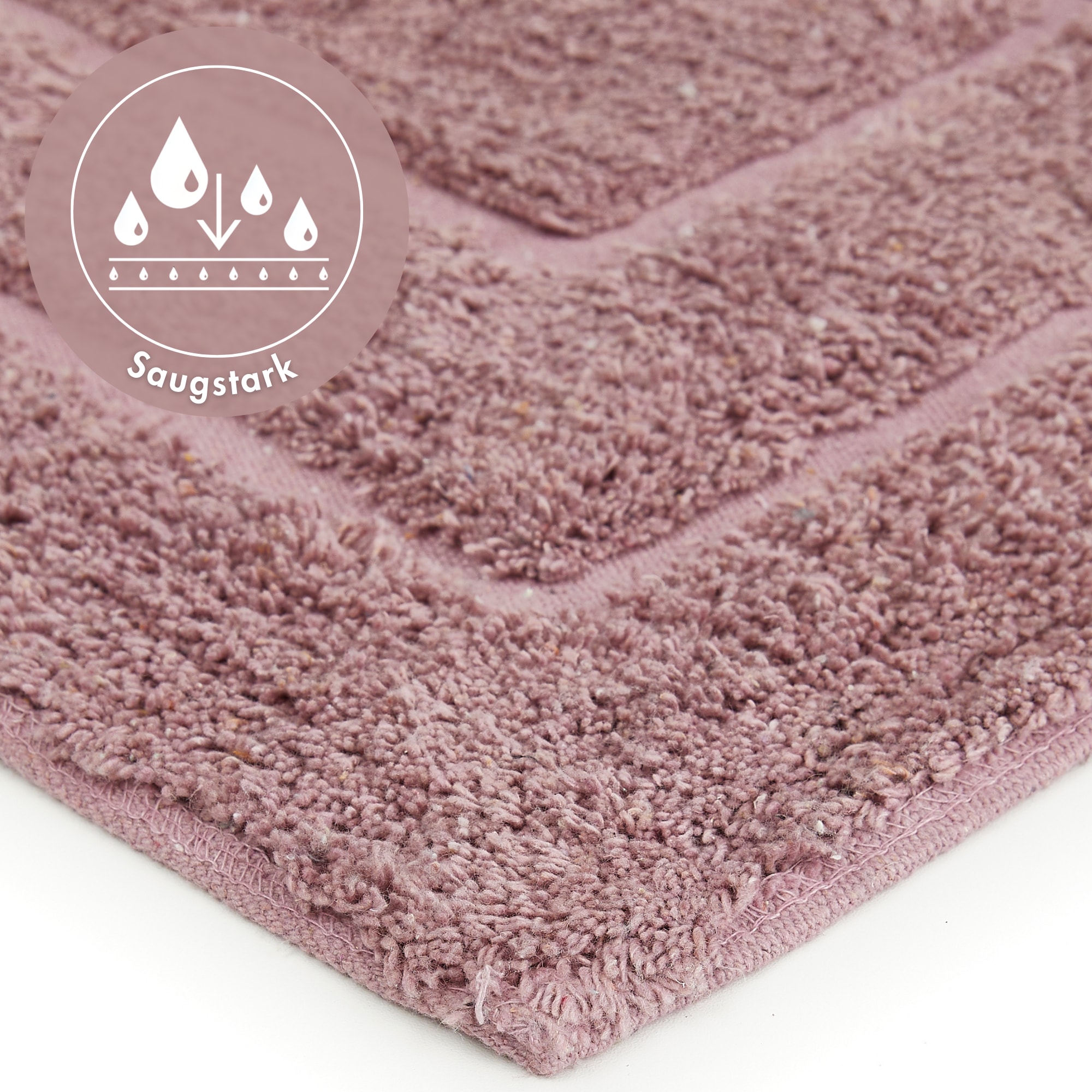 Andiamo Badematte »Havanna, 50x80 cm« Höhe 7,5 mm fußbodenheizungsgeeignet | schnell trocknend Badteppich, Uni Farben, Hoch-Tief Effekt, verschiedene Designs