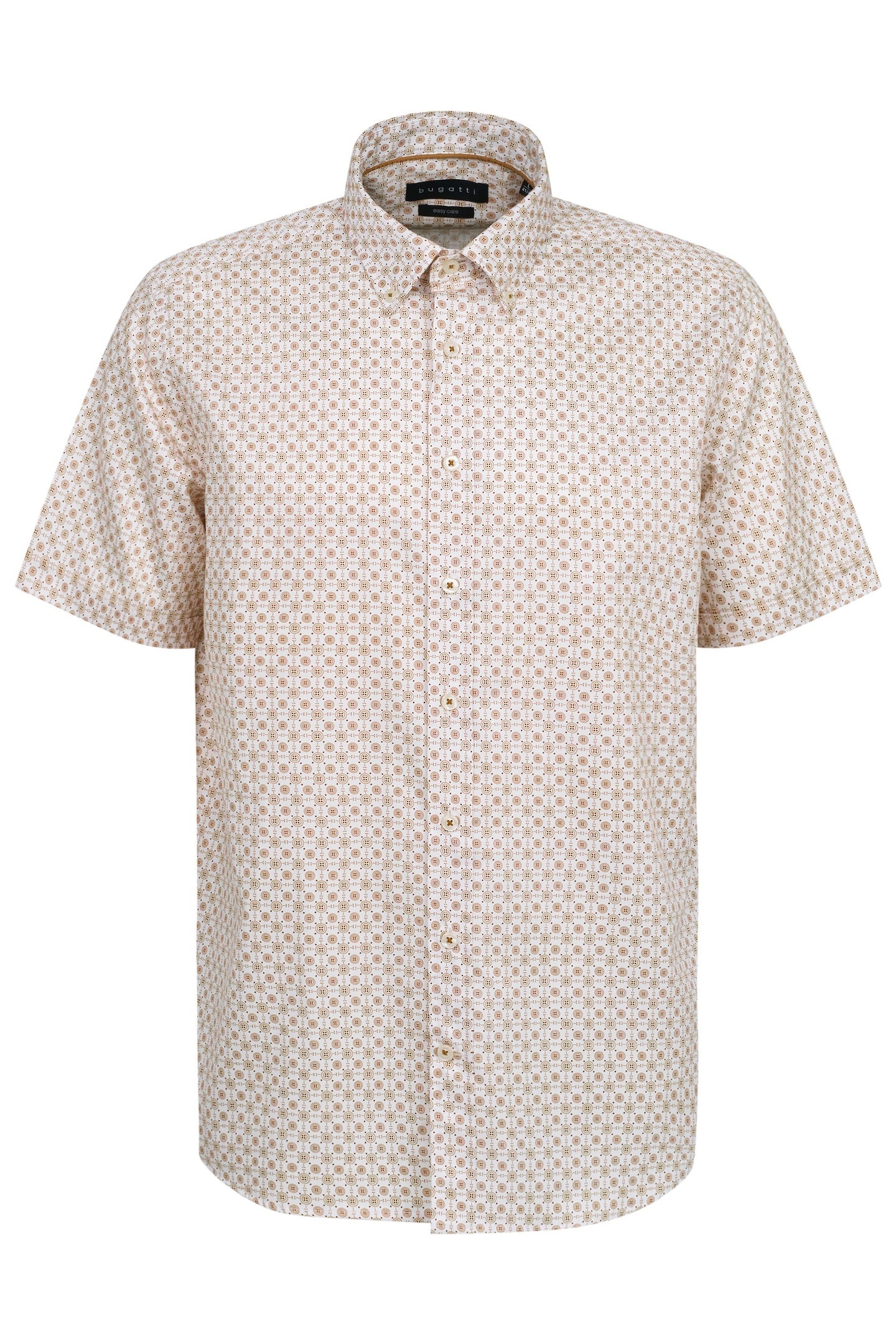 bugatti Kurzarmhemd, aus Satin-Twill