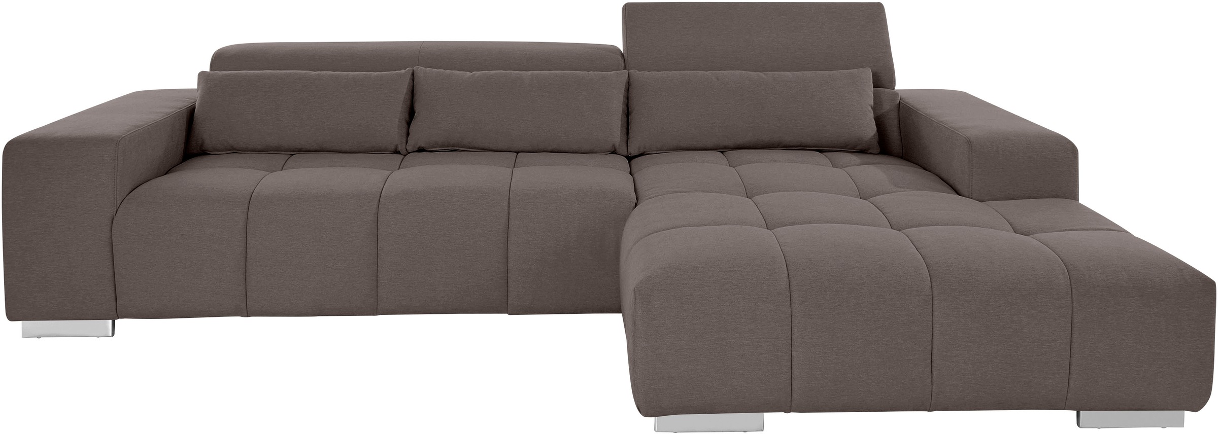 COTTA Ecksofa »Orion L-Form«, mit Kopfteilverstellung & 3 Nierenkissen