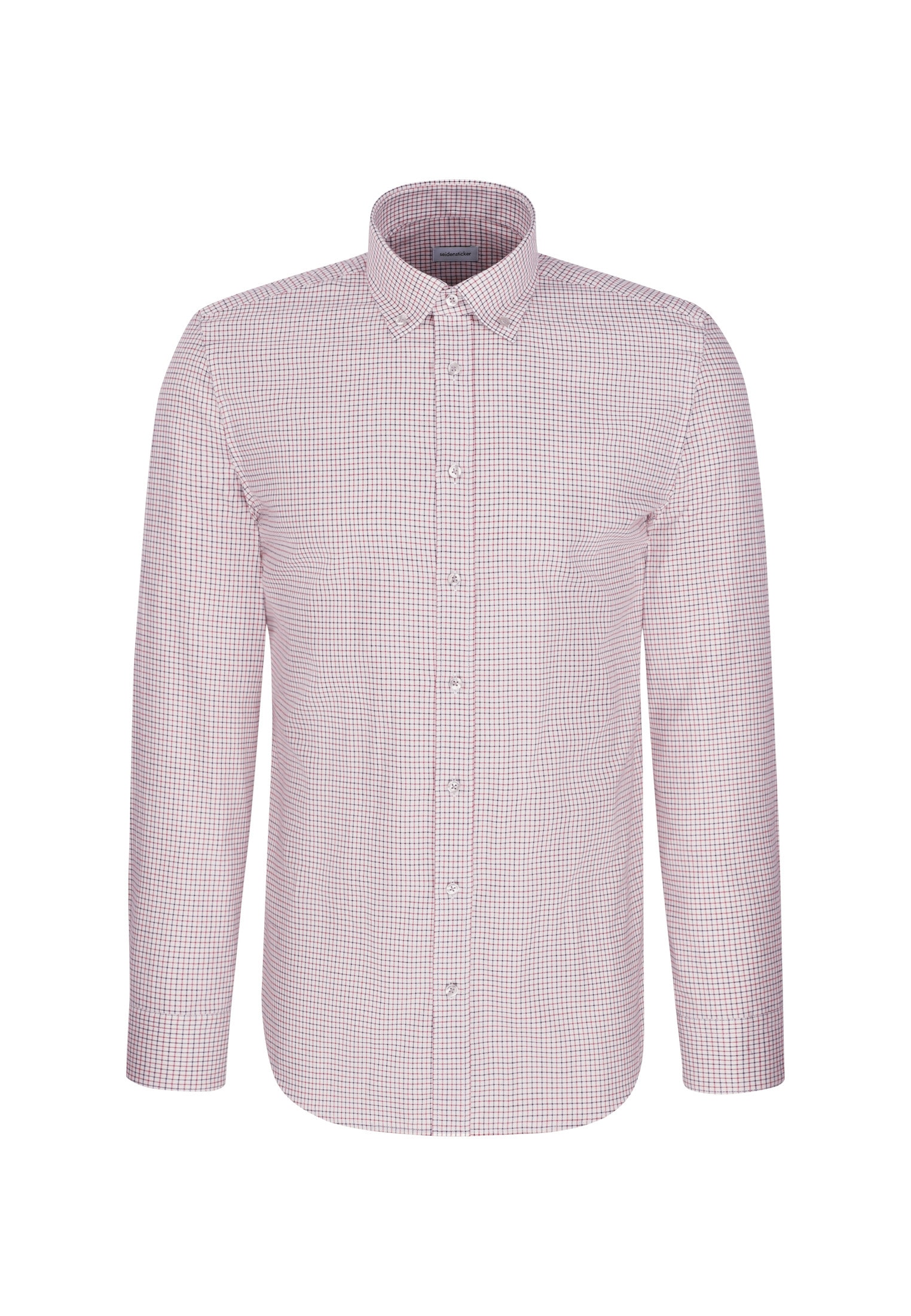 seidensticker Flanellhemd »Schwarze Rose« Regular 1/1 Button-Down-Kragen Karo