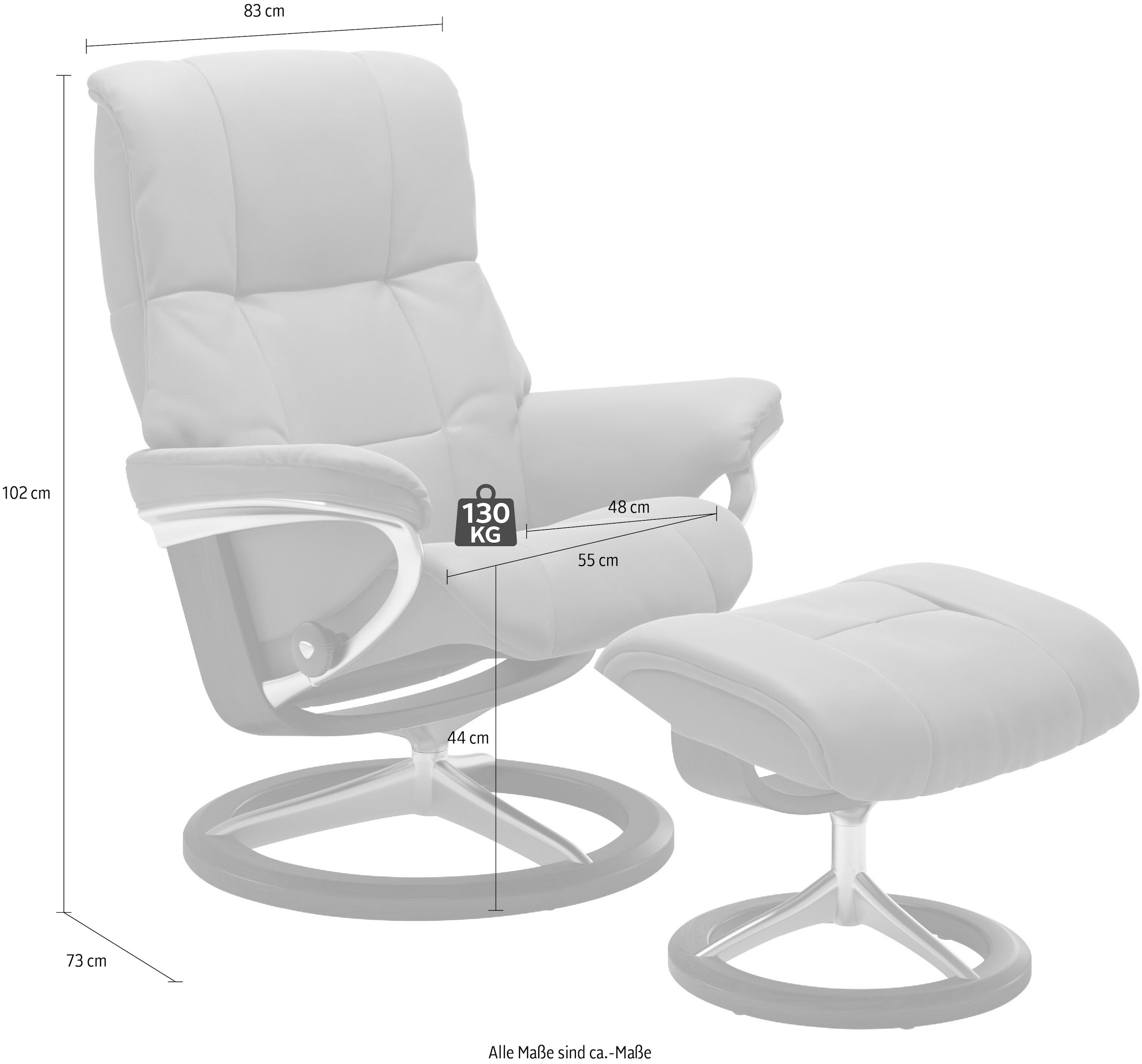 Stressless® Relaxsessel »Mayfair« mit Signature Base, Größe S, M & L, Gestell Braun