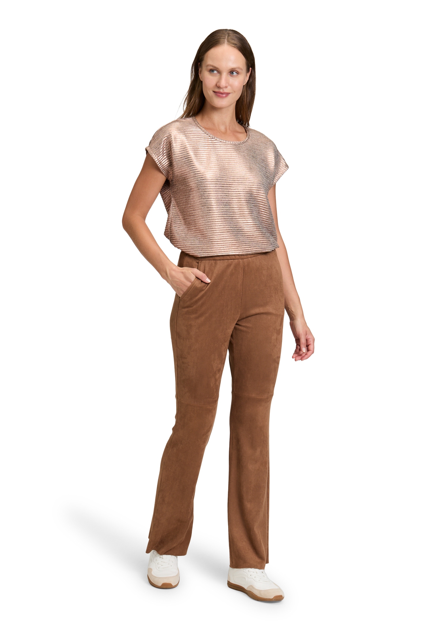 Betty Barclay Kurzarmshirt »Casual-Shirt mit Glanzeffekt«