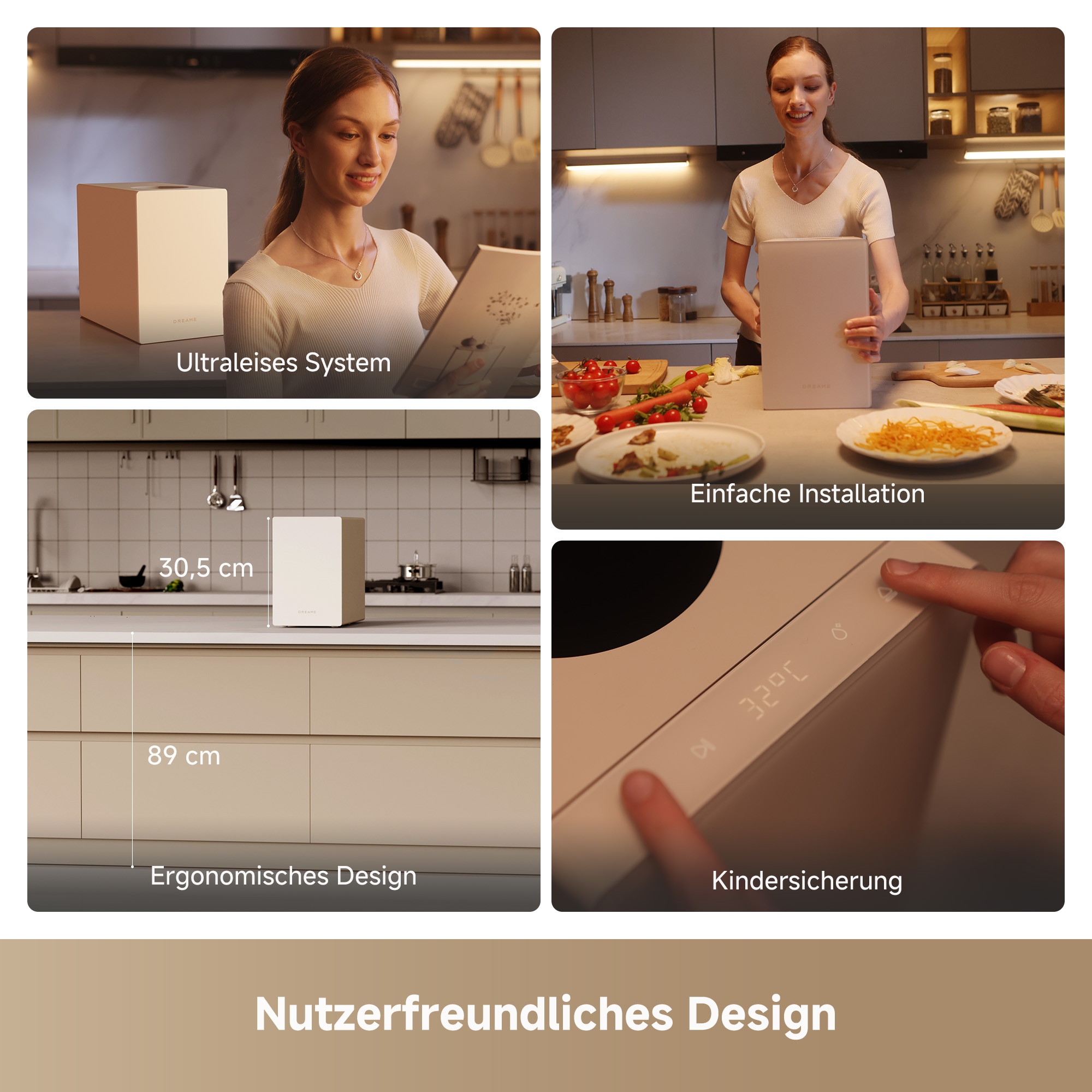 Dreame Komposter »SF25 Food Disposer« Dreiklingensystem, Aktivkohlefilter, Automatische Reinigung