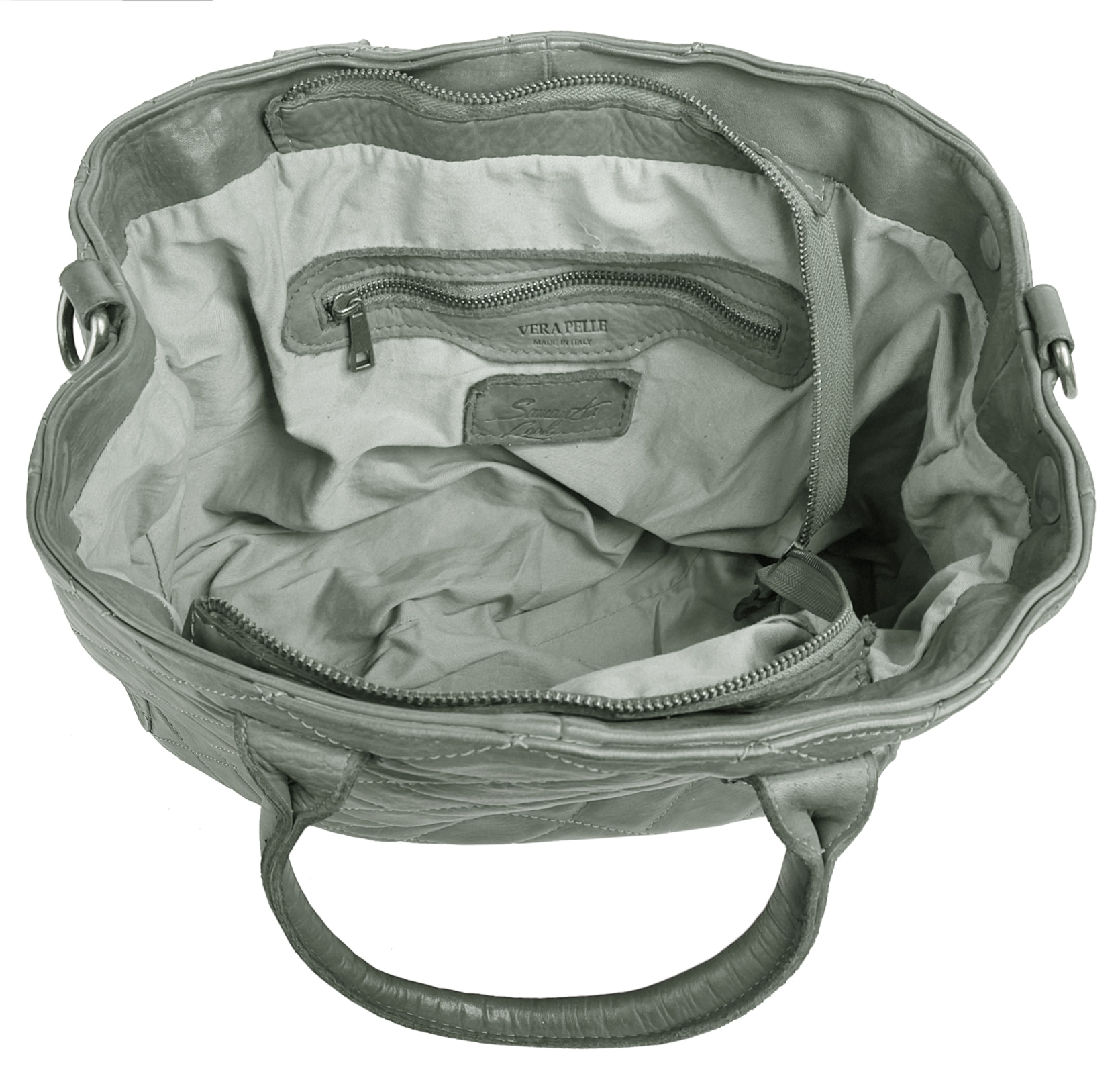 Samantha Look Henkeltasche, echt Leder, Made in Italy