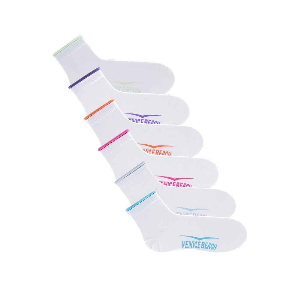 Venice Beach Kurzsocken, (Set, 6 Paar)