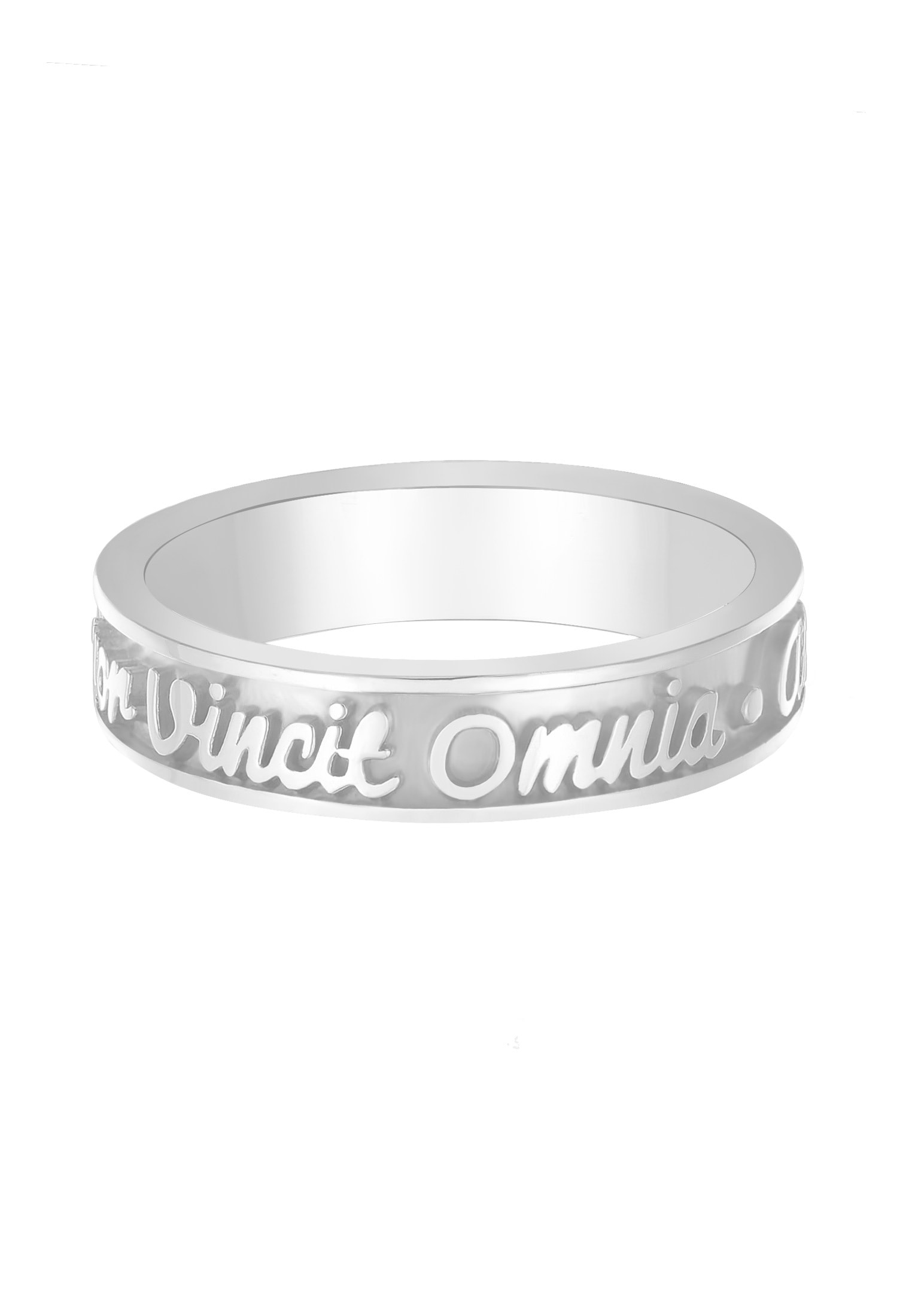 Elli Silberring »Ring Bandring Worte Amor Vincit Omnia 925 Silber«