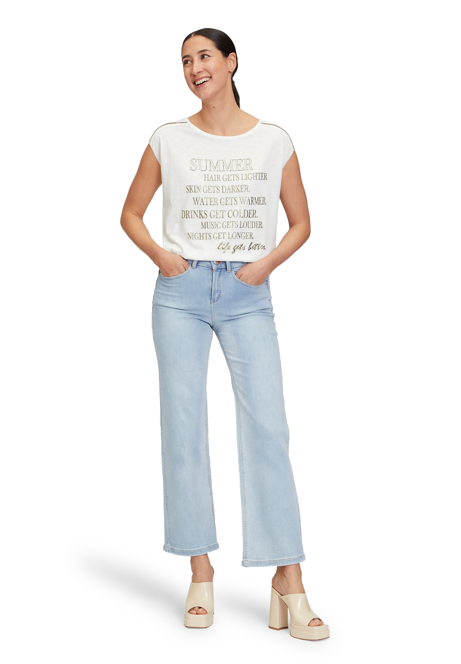 Cartoon Kurzarmshirt »Rundhals-Shirt mit Placement«