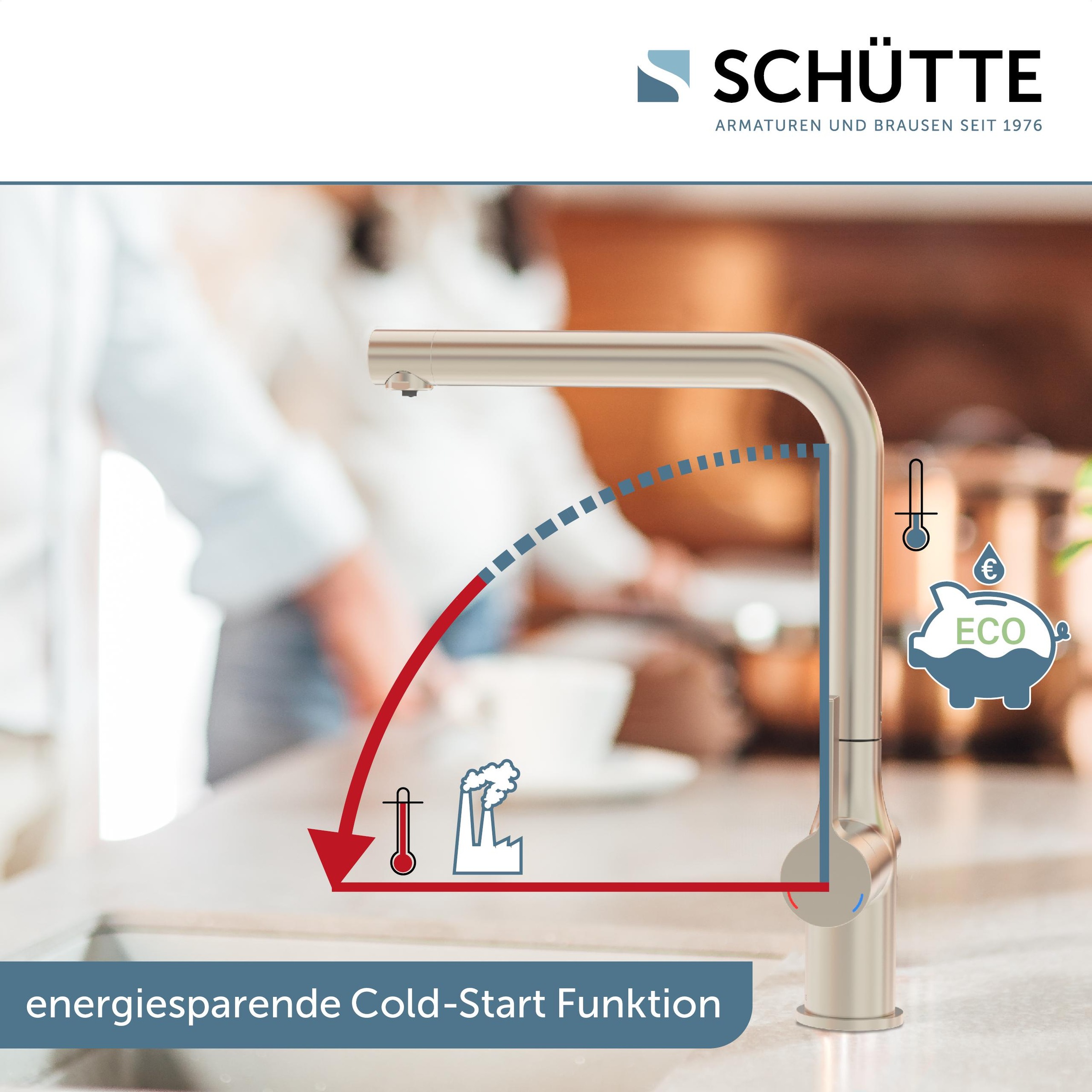 Schütte Spültischarmatur »AQUASTAR PRO« mit Filtersystem für Trinkwasser, praktische Cold-Start-Funktion