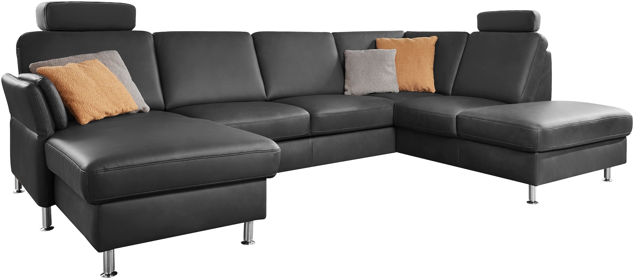 Die PlanBar Wohnlandschaft »PN-EM18013 U-Form, mit Kopfstützen« wahlweise mit Bettfunktion und Stauraum