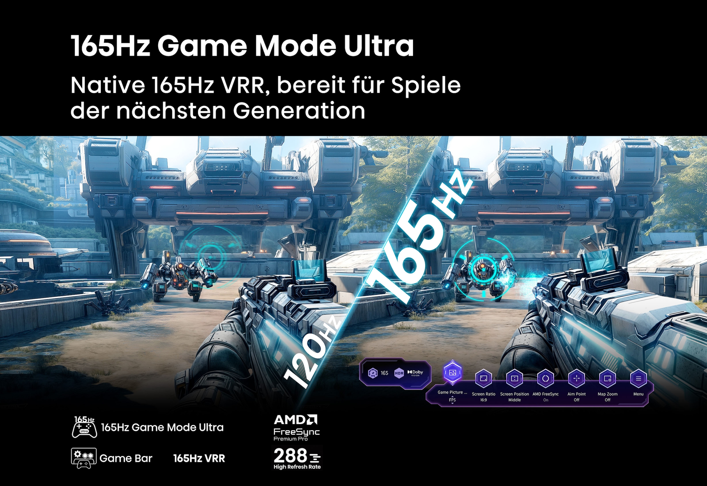 Hisense QLED Mini LED-Fernseher »55U7Q PRO« 139 cm/55 ″ Smart-TV 4K UHD MiniLED Smart TV