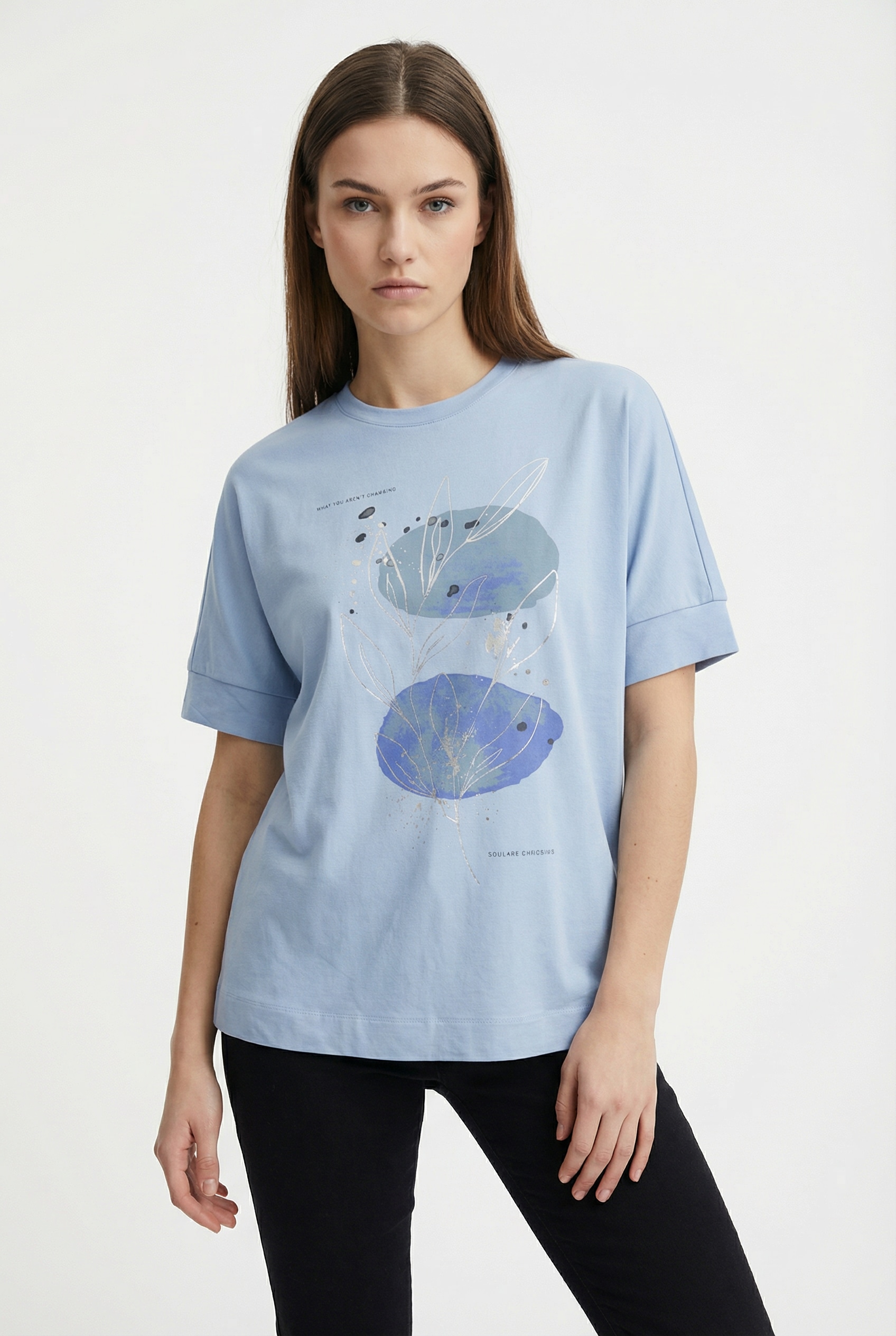 ONLY Kurzarmshirt »ONLJANY S/S O-NECK PRINT TOP BOX JRS« Viskosemischung, regular fit, Rundhals