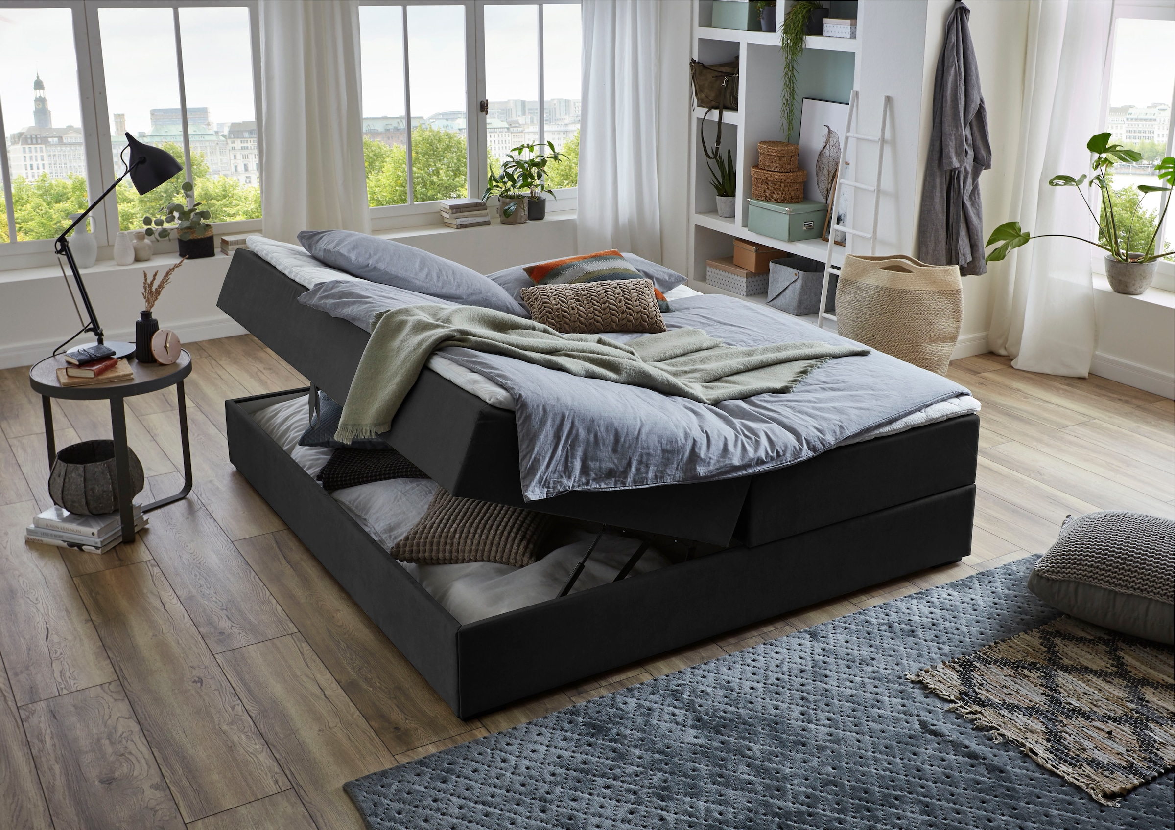 ATLANTIC home collection Boxbett »Lucy« ohne Kopfteil, frei im Raum stellbar, mit Bettkasten