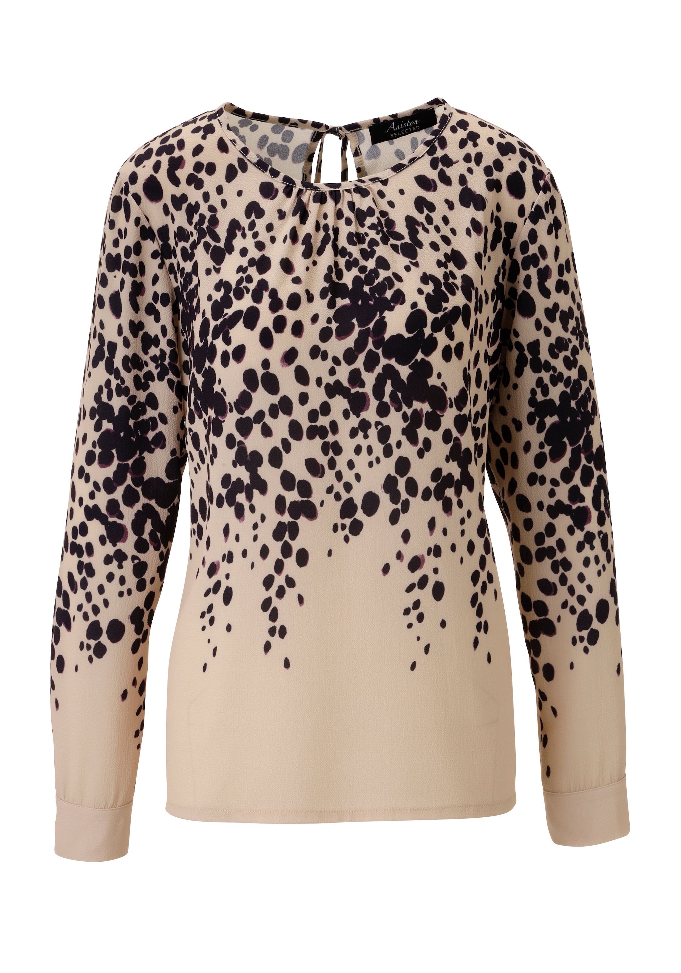 Aniston SELECTED Schlupfbluse, mit stilvollem Allover-Tropfenprint - NEUE KOLLEKTION