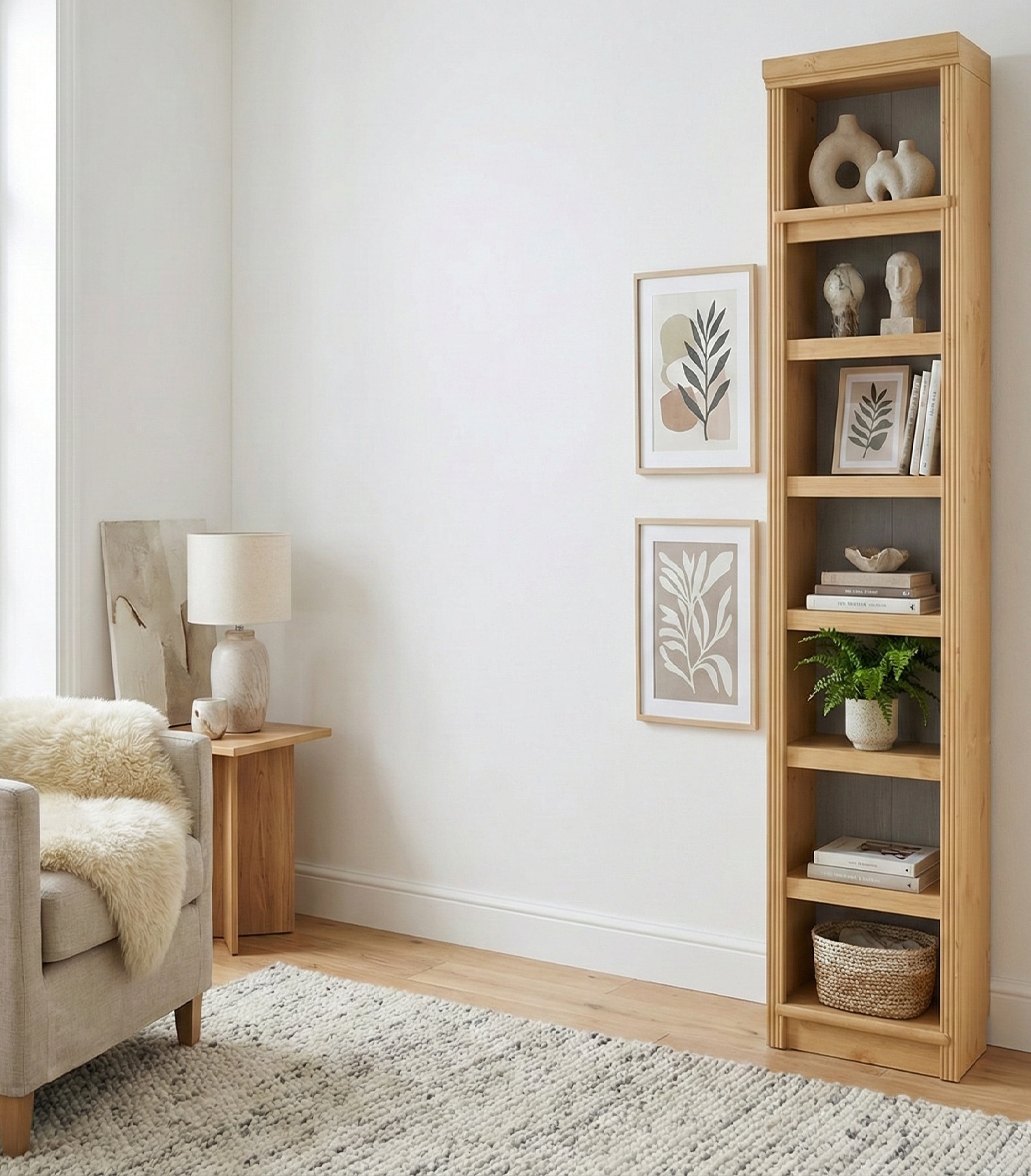 OTTO home Bücherregal »Soeren Regal B/T/H: 40/29/220 cm« Kiefer FSC®-zertifiziert, 7 Fächer und 6 Einlegeböden