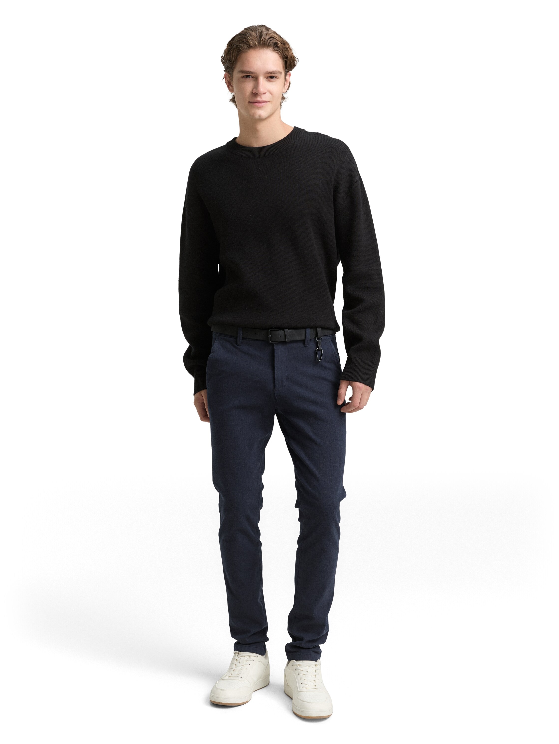 TOM TAILOR Denim Chinohose, mit Gürtel
