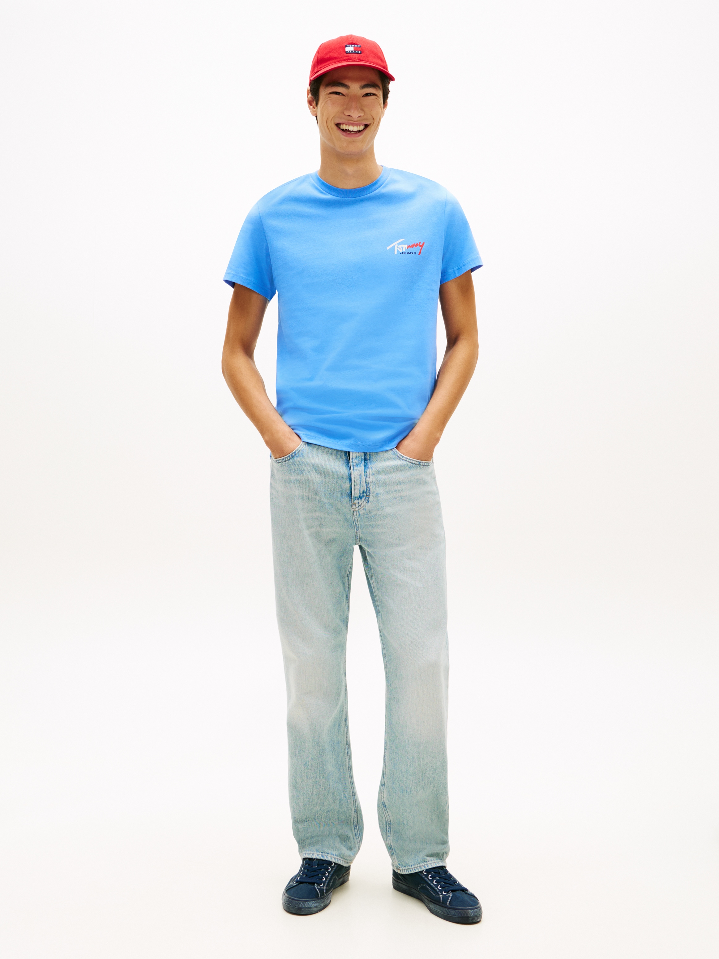 Tommy Jeans T-Shirt »TJM SLIM FIT SIGN CHEST« mit Markenprint