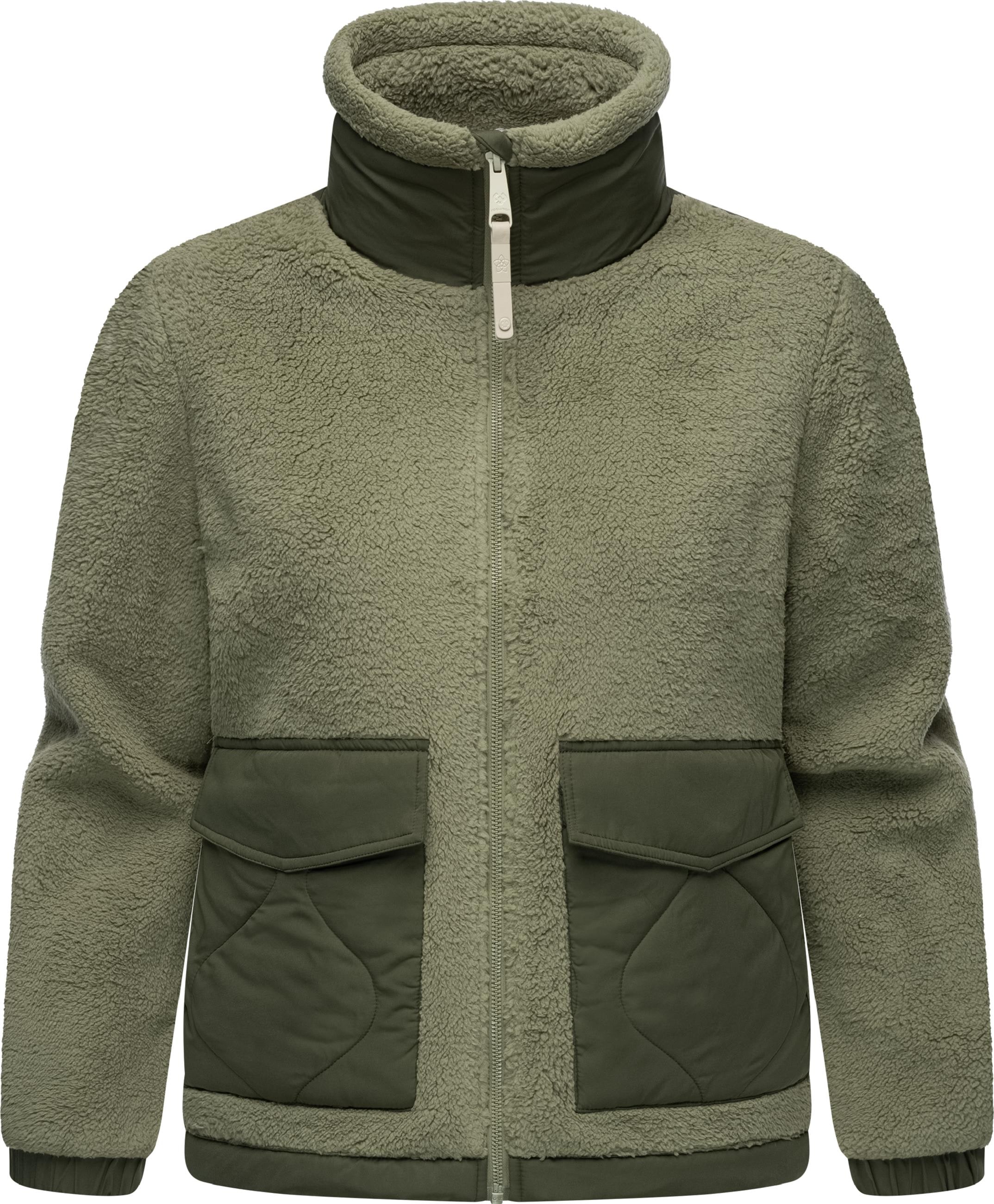 Ragwear Sweatjacke »Plüschjacke Arctika«, Flauschige Übergangsjacke aus Teddyfleece