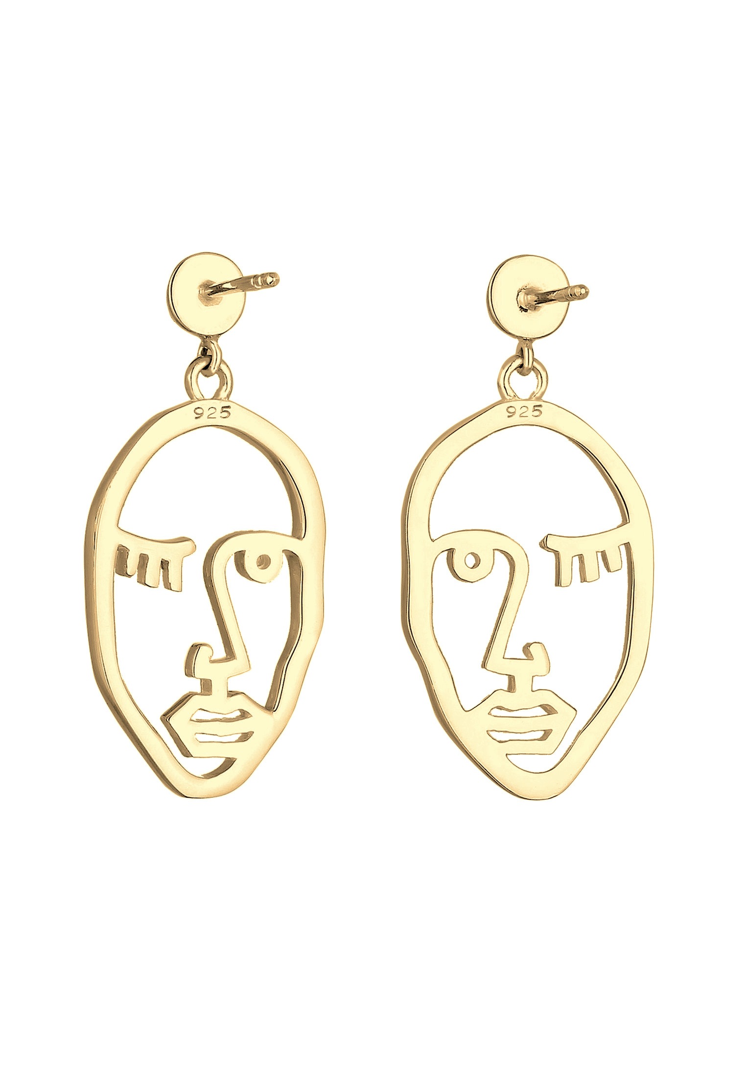 Elli Paar Ohrhänger »Ohrringe Ohrhänger Gesicht Design 925 Sterling Silber«