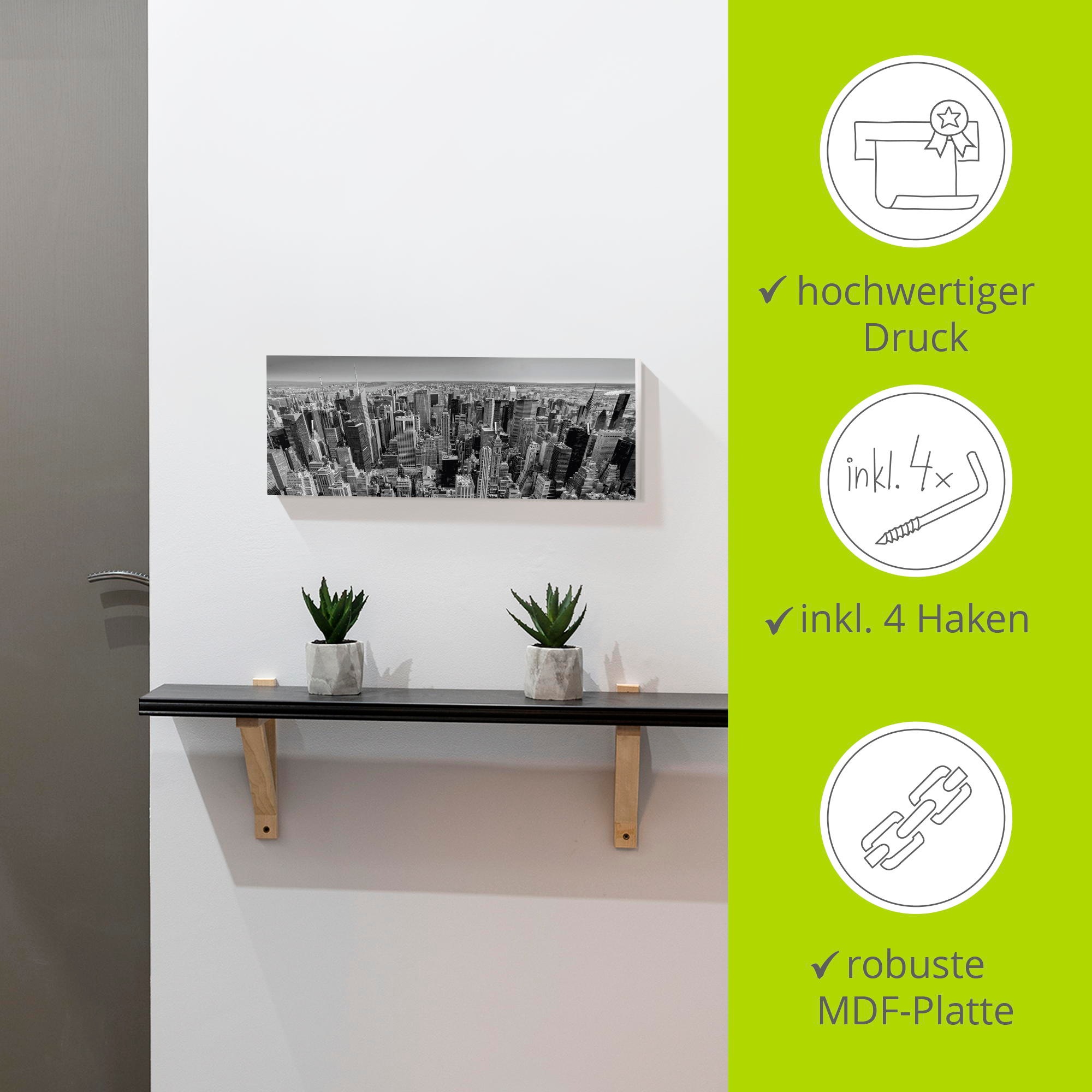 Artland Hakenleiste »Luftbild von Manhattan New York City USA«, MDF